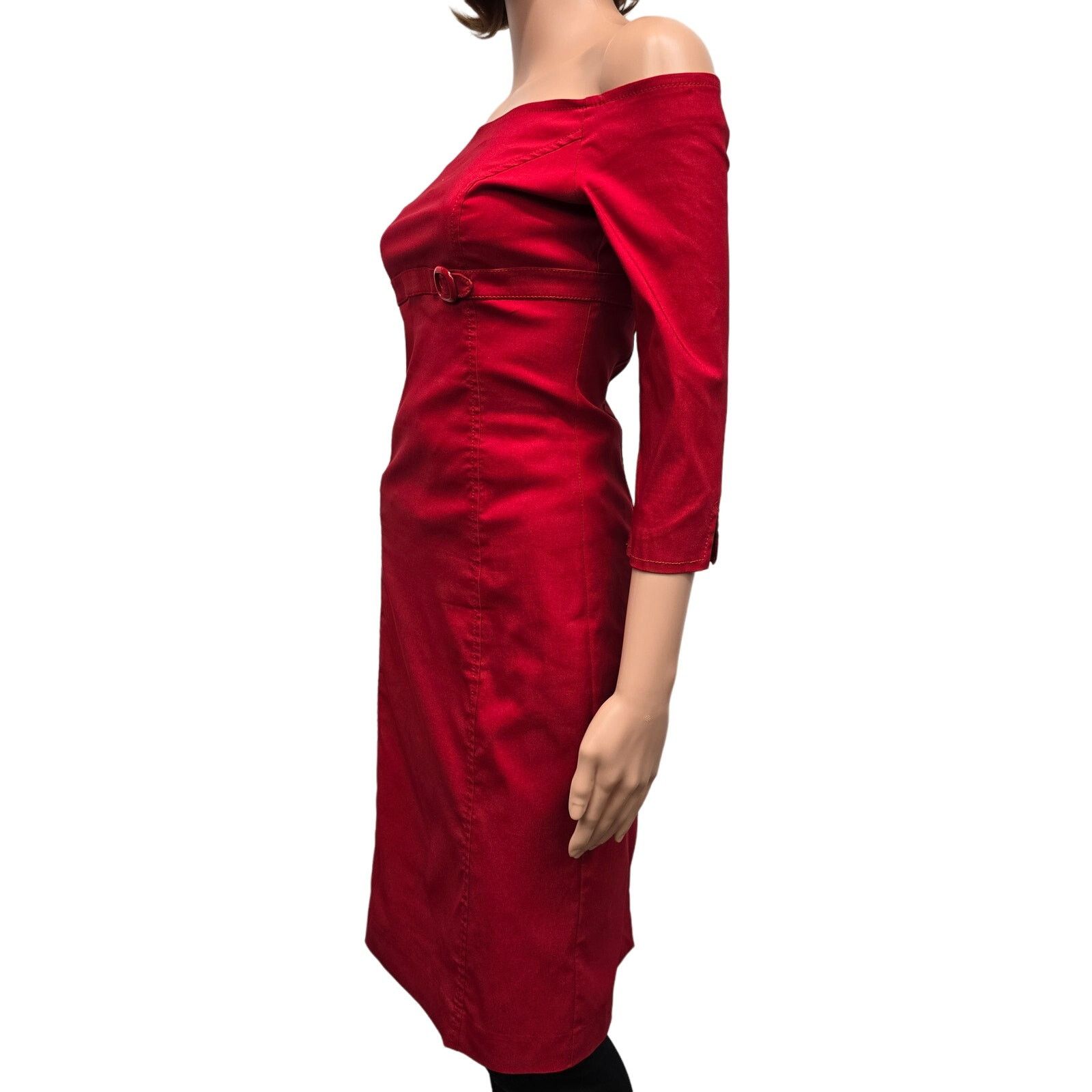 Zara ZARA Dress Empire Waist Belt Buckle On Off Shoulder M Size M / US 6-8 / IT 42-44 - 6 Thumbnail