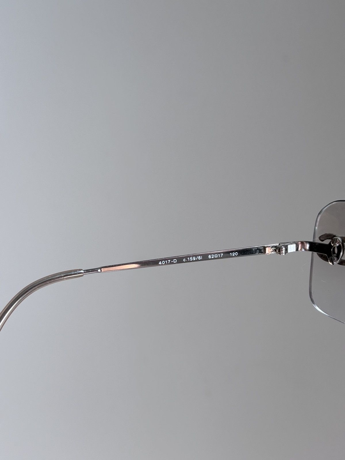 Chanel Chanel Sunglasses 4017-D Rhinestone Logo Rimless Vintage Size ONE SIZE - 10 Thumbnail