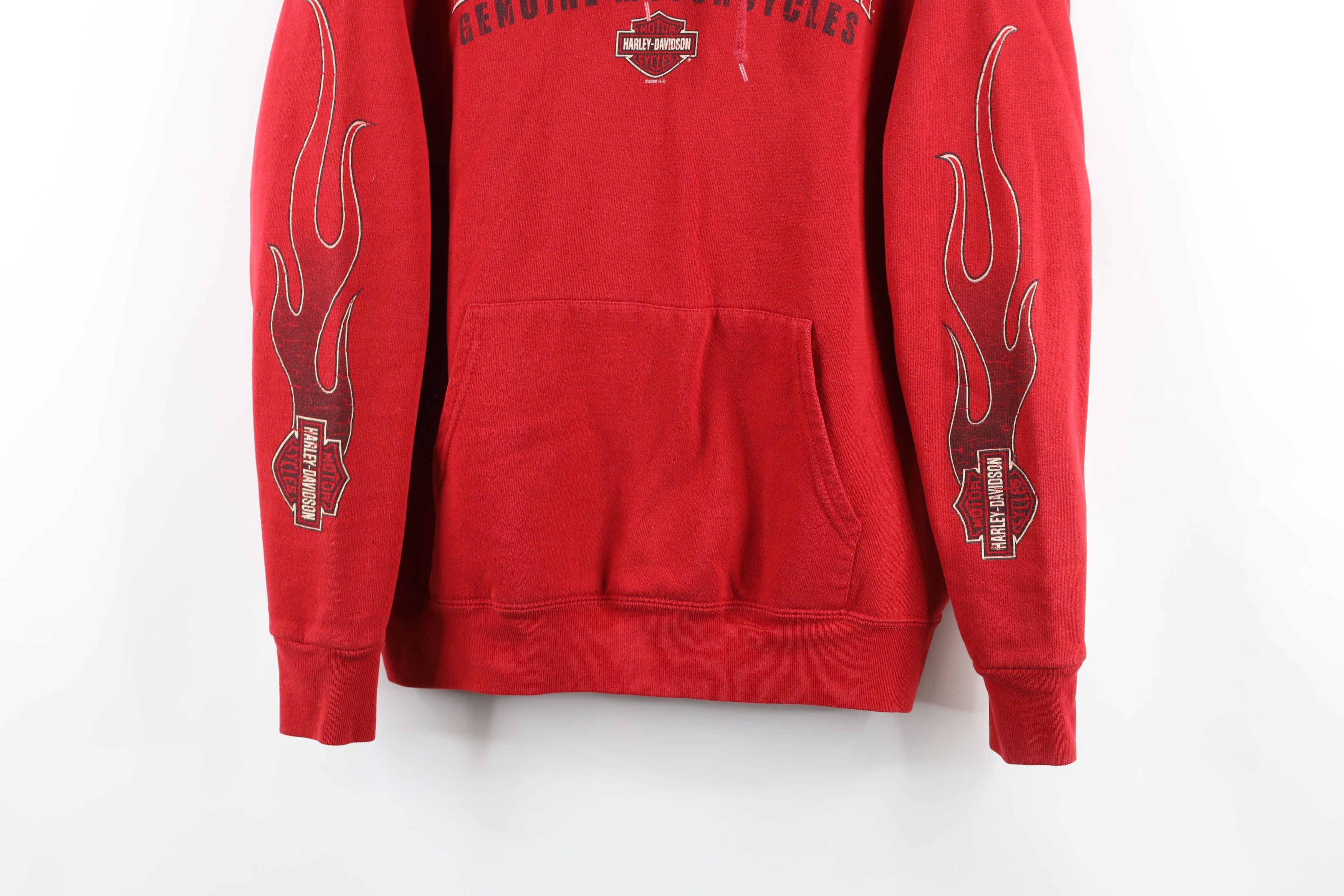 Harley Davidson Vintage Y2K Harley Davidson Fire Flames Hoodie Sweatshirt Size ONE SIZE - 3 Thumbnail
