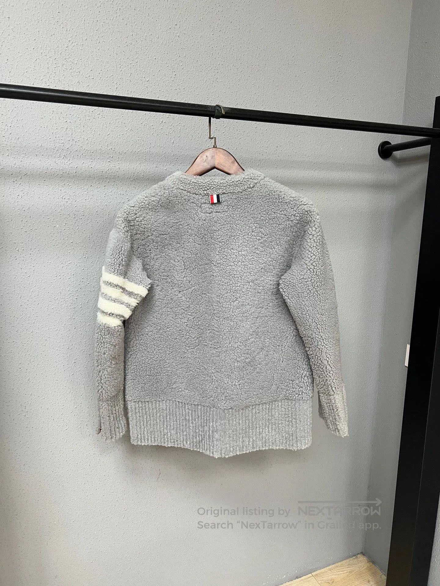 Thom Browne Thom Browne Grey Shearling Cardigan Jacket| Size US XS / EU 42 / 0 - 2 Thumbnail