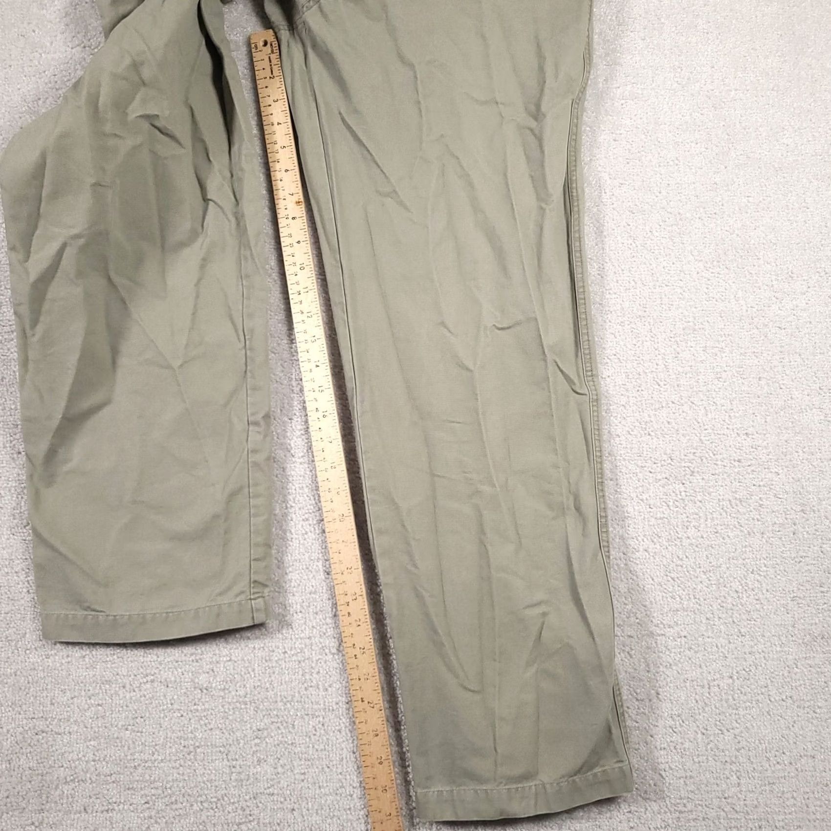 Vintage Columbia Pants Mens 34x32 Beige Canvas Hiking Cotton Zip Pockets 5 Pocket Cargo Regular Straight 5-Pocket Design Mens Size US 34 / EU 50 - 4 Thumbnail