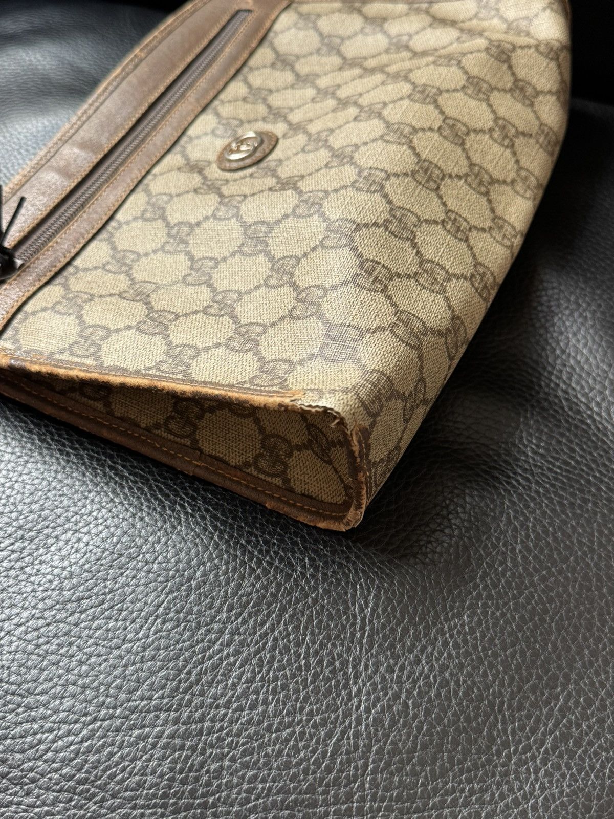 Gucci Vintage Gucci GG Monogram Clutch Bag/Pouch Size ONE SIZE - 4 Thumbnail