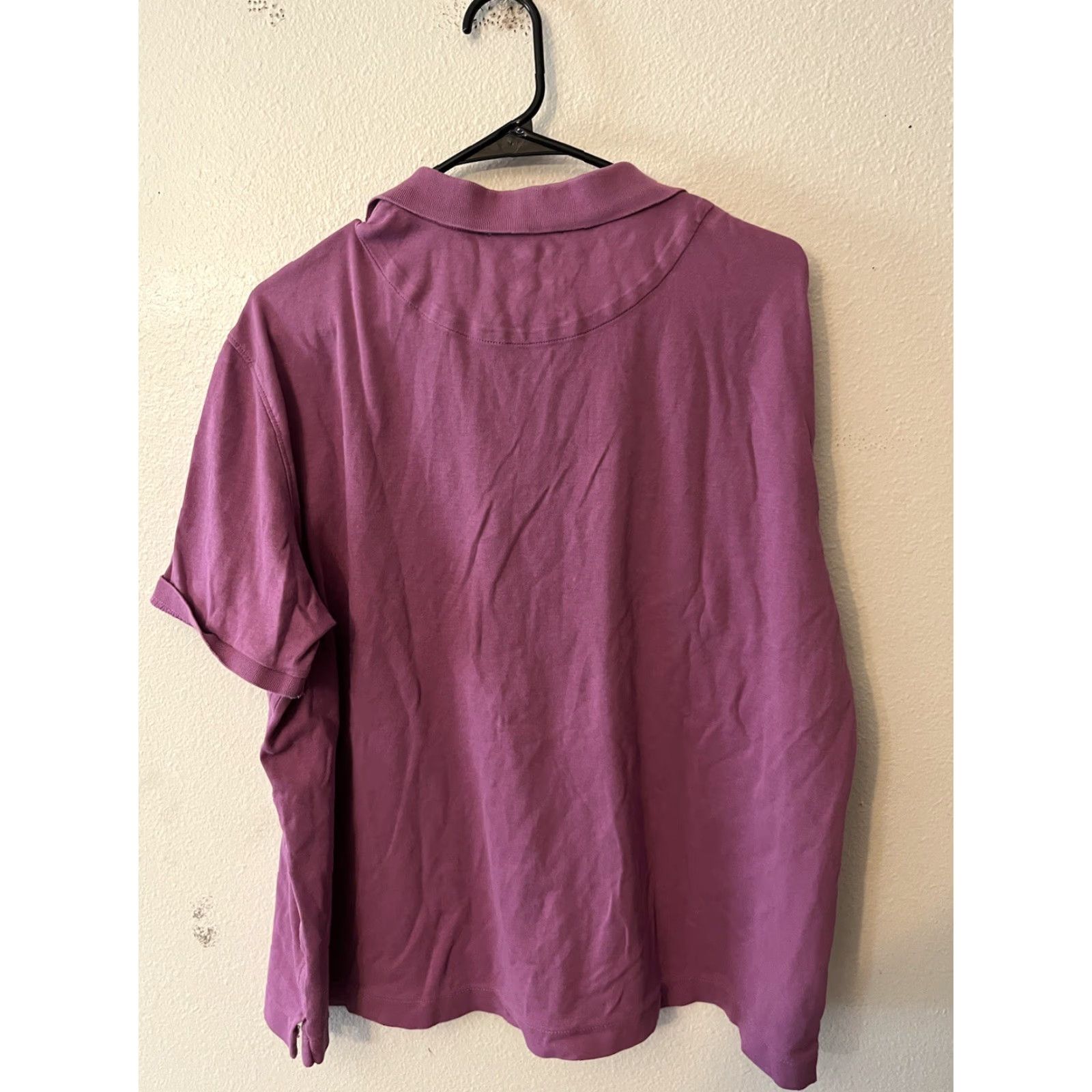 Banana Republic VINTAGE Banana Republic Men's Polo Shirt Short Sleeve XLT Purple Casual All Seasons Golf 2000s Size US XL / EU 56 / 4 - 2 Thumbnail