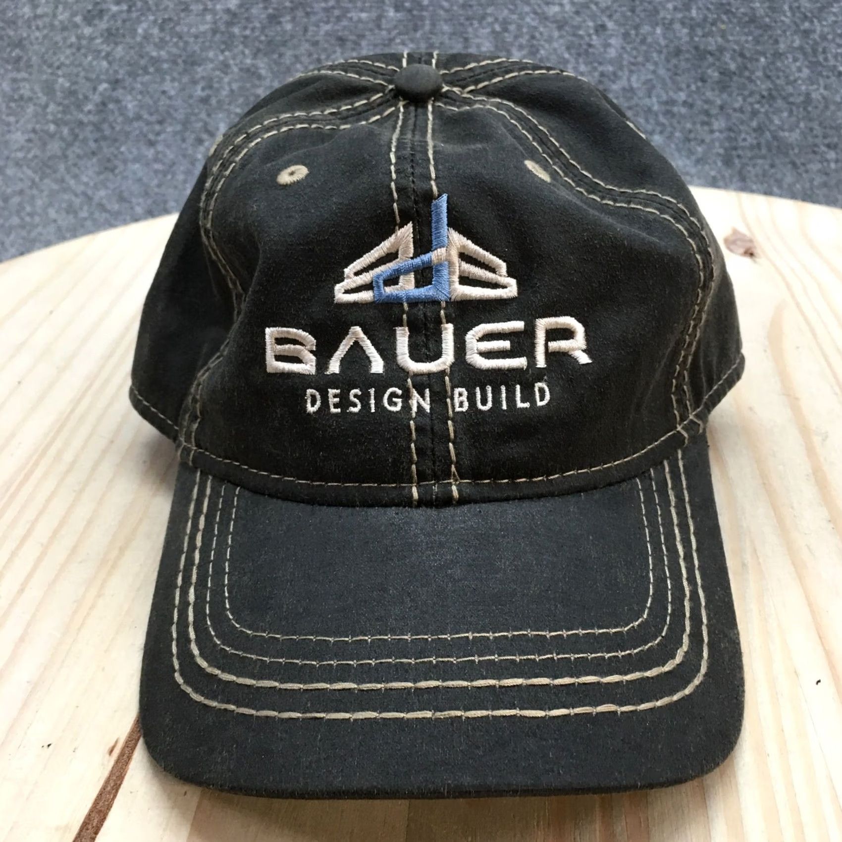 Port Authority Bauer Design Build Baseball Cap Hat Mens One Size Gray Adjustable Embroidered Size ONE SIZE - 2 Thumbnail