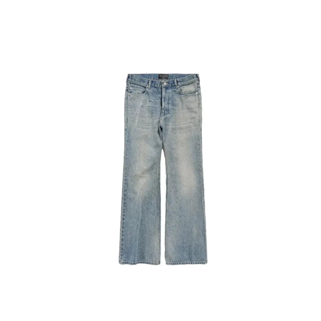 Balenciaga o1bcso1str1225 Flared Denim Pant in Blue Size US 36 / EU 52 - 1 Thumbnail