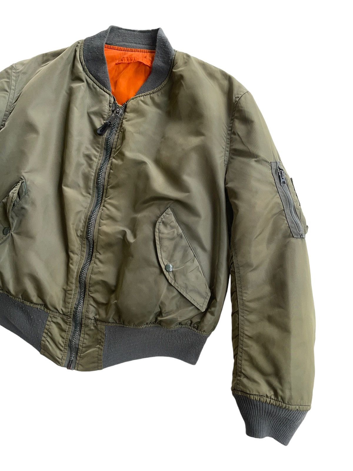 Alpha Industries Vintage Alpha Industries MA-1 Bomber Jacket Size US XL / EU 56 / 4 - 4 Thumbnail