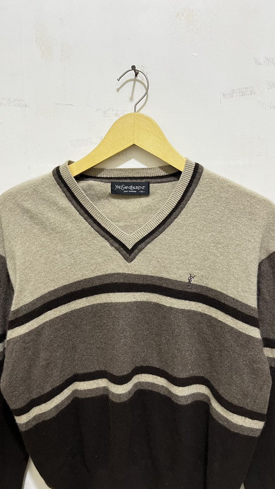 Designer × Vintage × Yves Saint Laurent vintage yvest saint laurent knit sweater Size US M / EU 48-50 / 2 - 4 Thumbnail