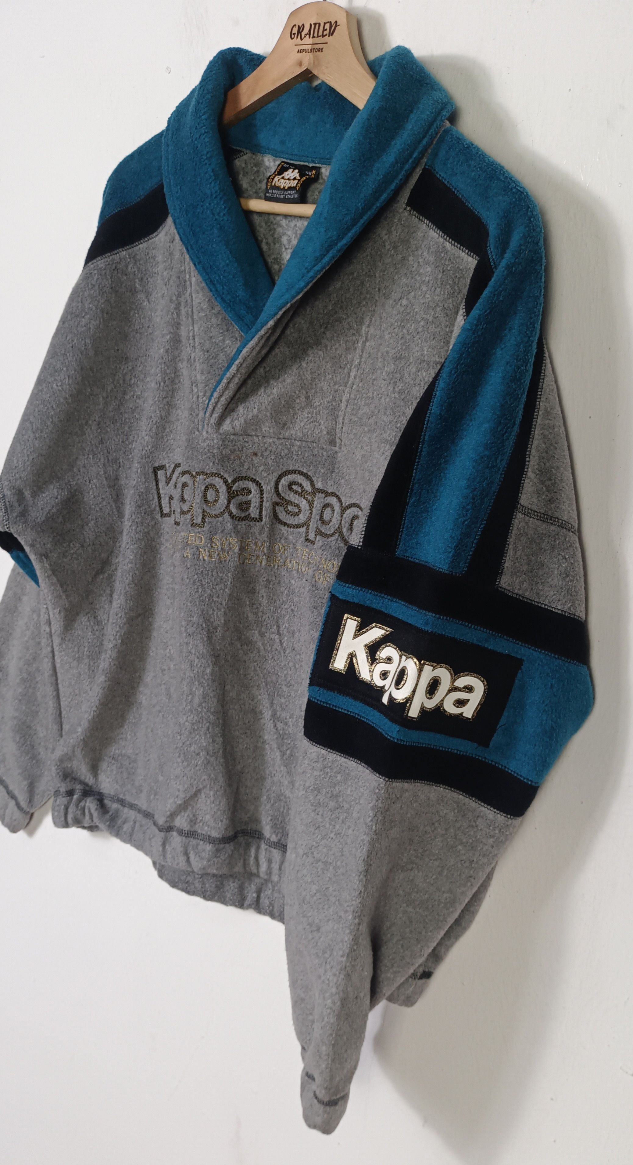 Kappa Vintage 90s Kappa Sport Spell Out Fleece Size US XL / EU 56 / 4 - 3 Thumbnail