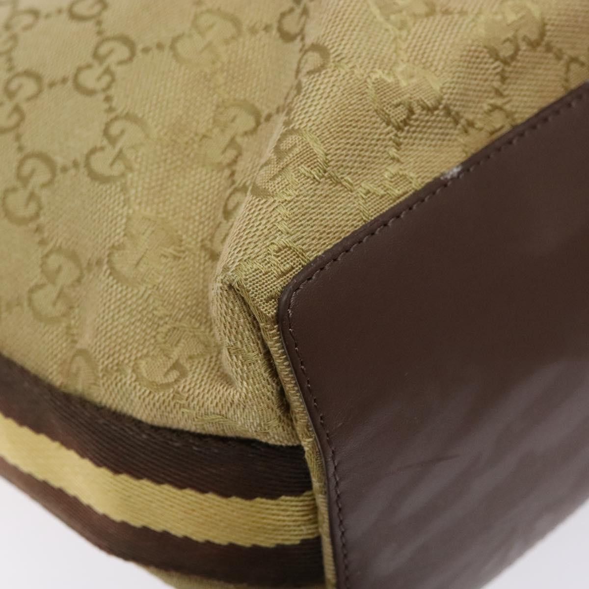 Gucci GUCCI GG Canvas Tote Bag Beige Brown Silver Size ONE SIZE - 11 Thumbnail