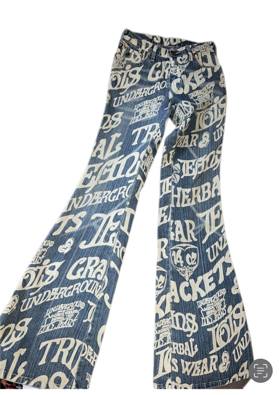 image of Galliano Style Y2K Avantgarde Jeans Rick Owens in Blue, Women's (Size 24)