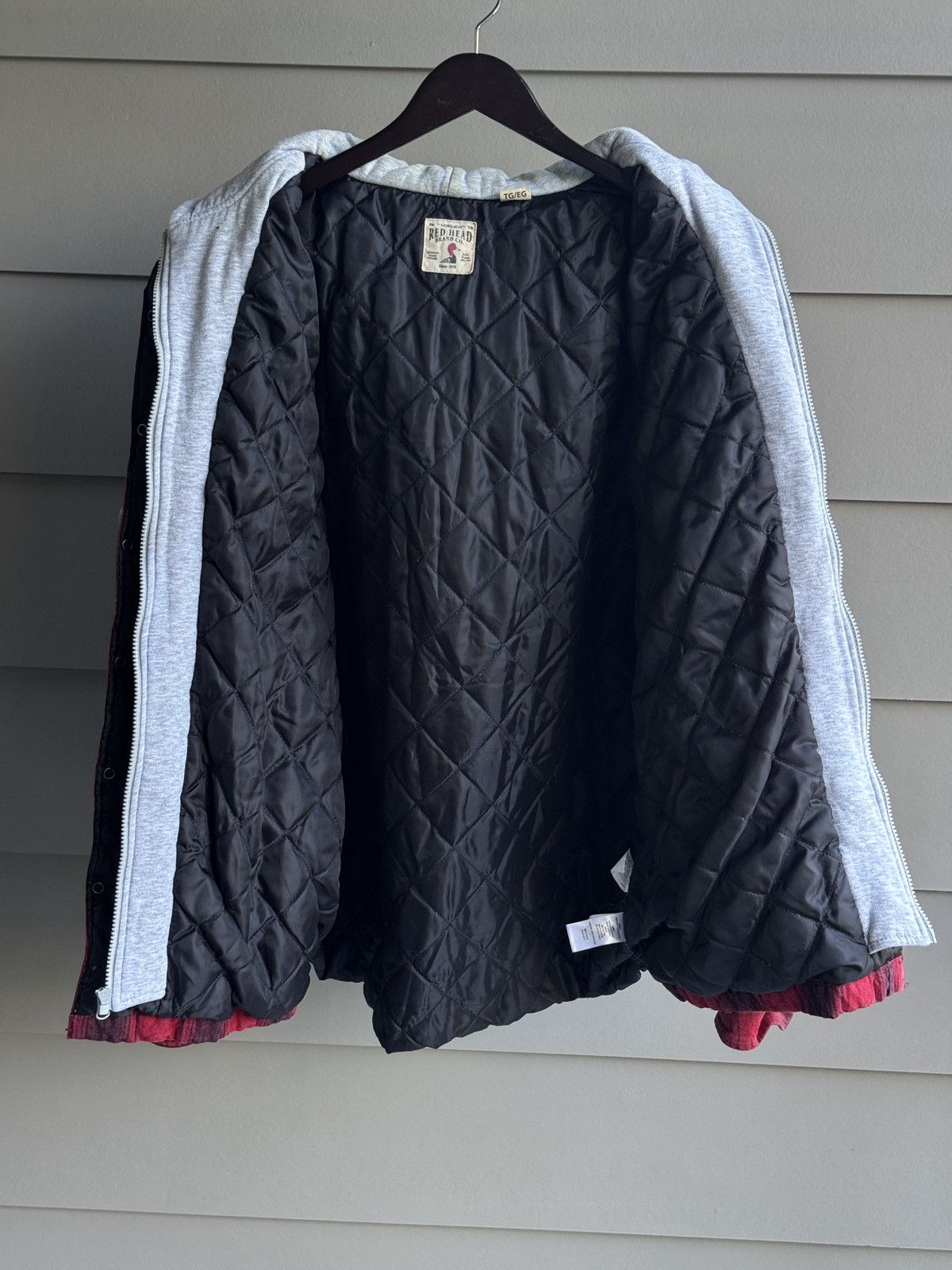 Japanese Brand Tartan Flannel Hooded Jacket Shirt Quilted Lined XL Size US XL / EU 56 / 4 - 7 Thumbnail