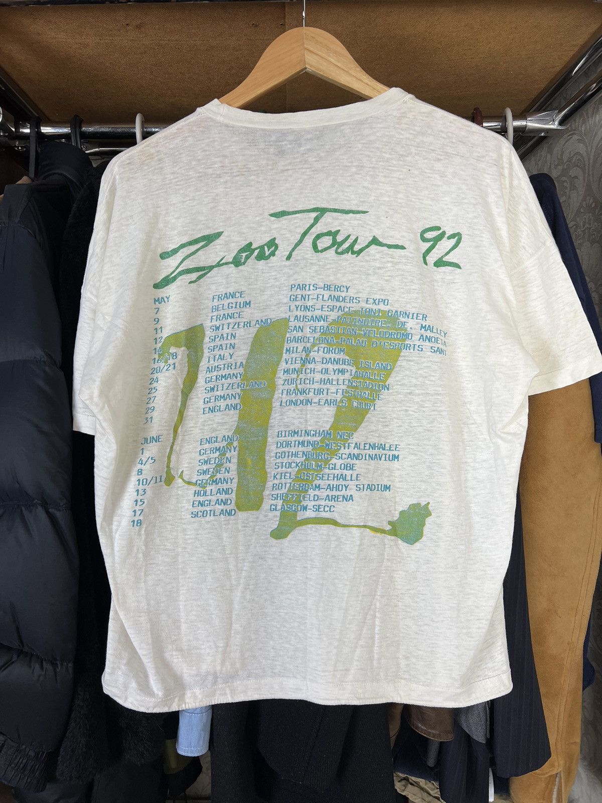 Vintage 1992 U2 T-Shirt Zoo Tour Achtung Baby Tee Shirt