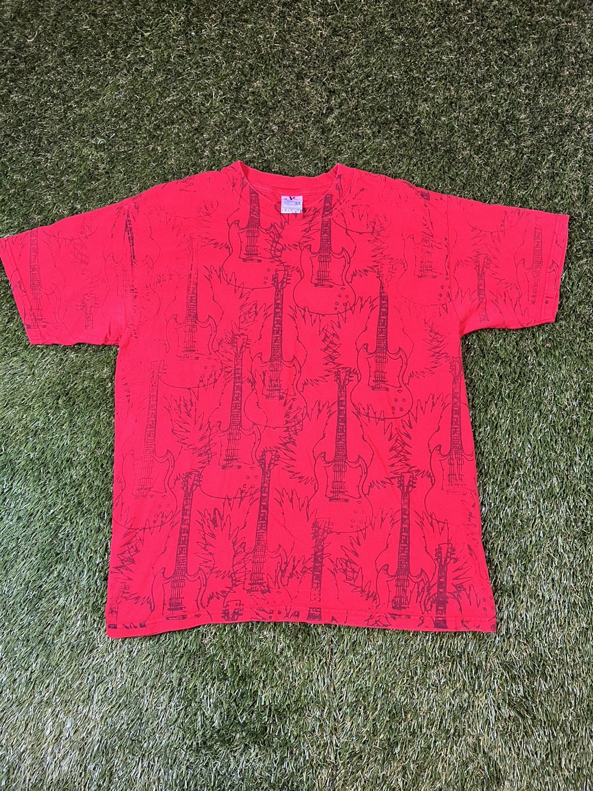 Band Tees Vintage Y2k Grunge Guitar AOP All Over Print Rock Band Tee Size US L / EU 52-54 / 3 - 1 Thumbnail