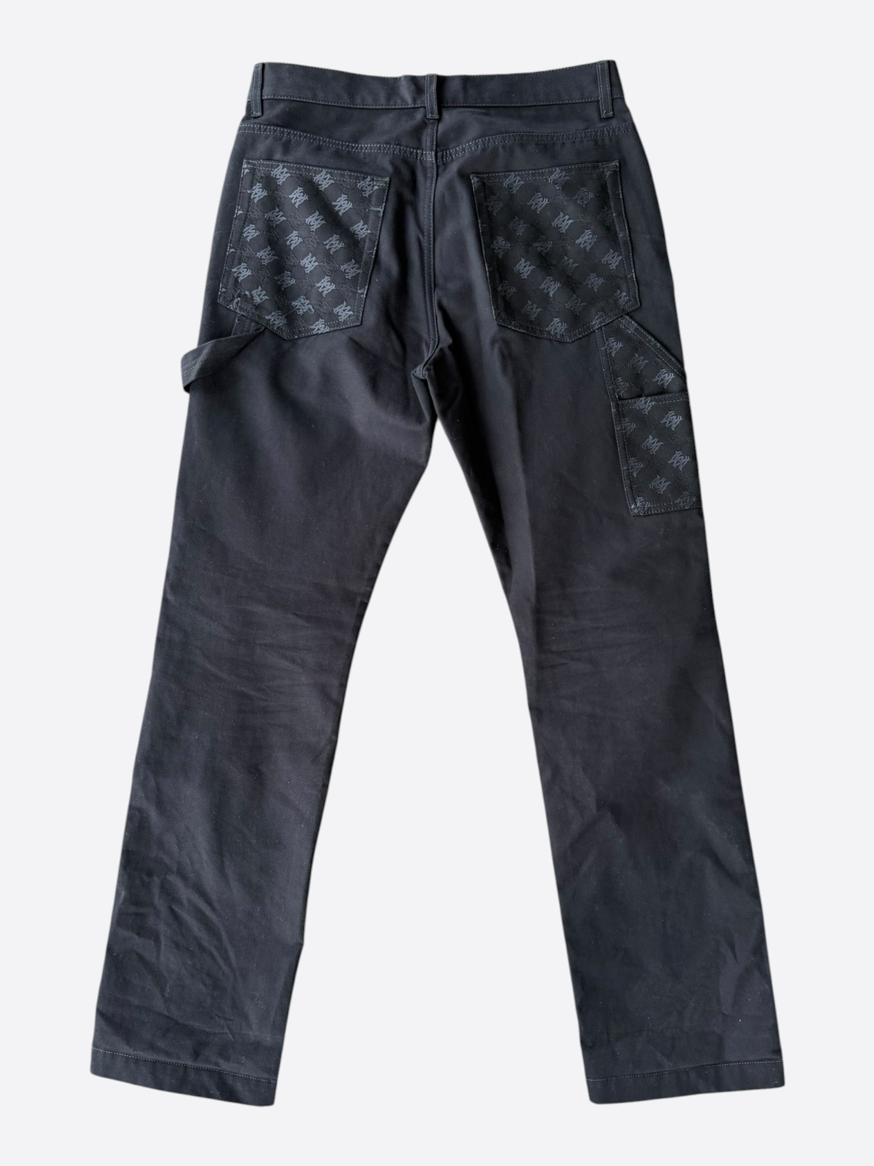 Amiri Amiri Black MA Monogram Carpenter Pants Size US 32 / EU 48 - 2 Thumbnail