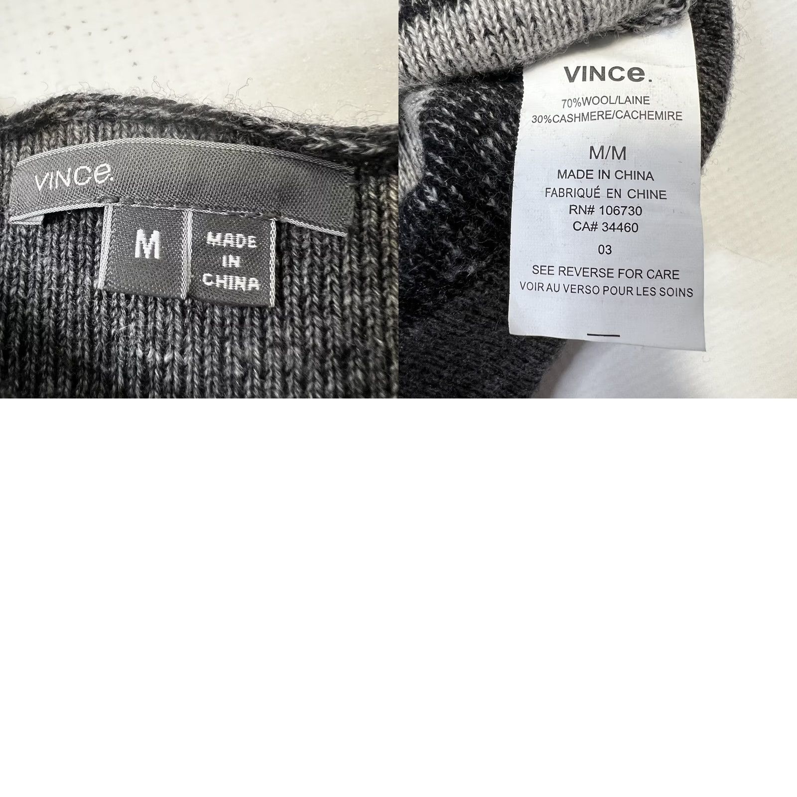 Vince Vince Striped Knit Cashmere Wool Pullover Sweater Shirt? Size M / US 6-8 / IT 42-44 - 8 Thumbnail