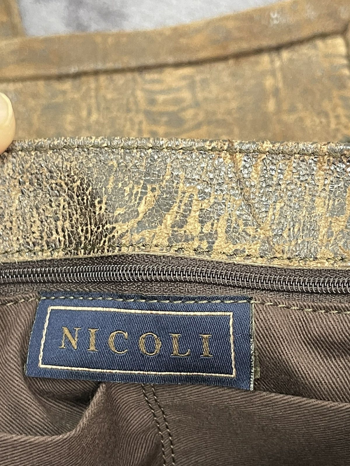 Genuine Leather Full Leather Patina Nicoli Cross Body Bag 3🟩 Size ONE SIZE - 19 Thumbnail