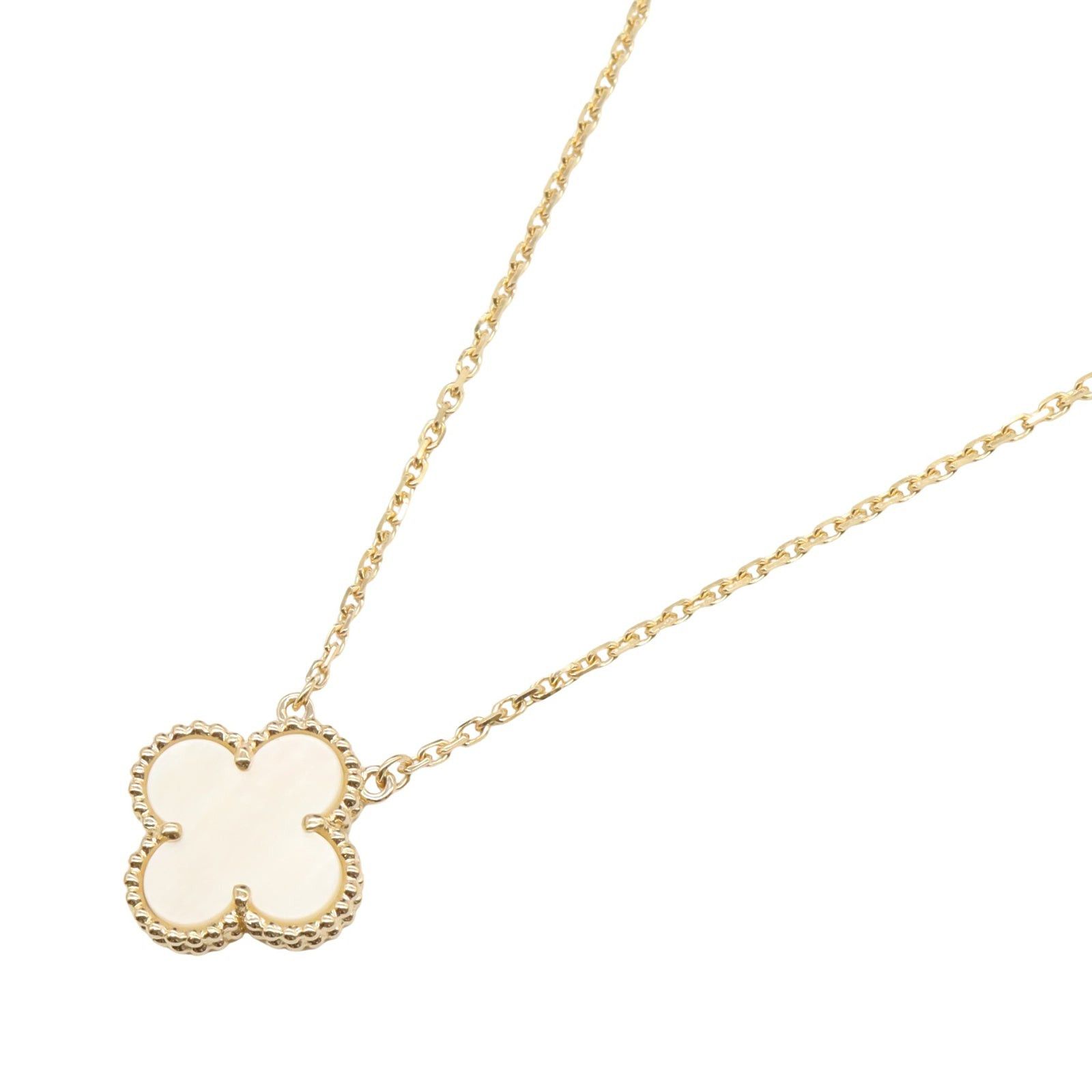 Van Cleef & Arpels Van Cleef Arpels Alhambra Necklace Mother Of Opal K18 (Yellow Gold) Pearl White Size ONE SIZE - 1 Thumbnail
