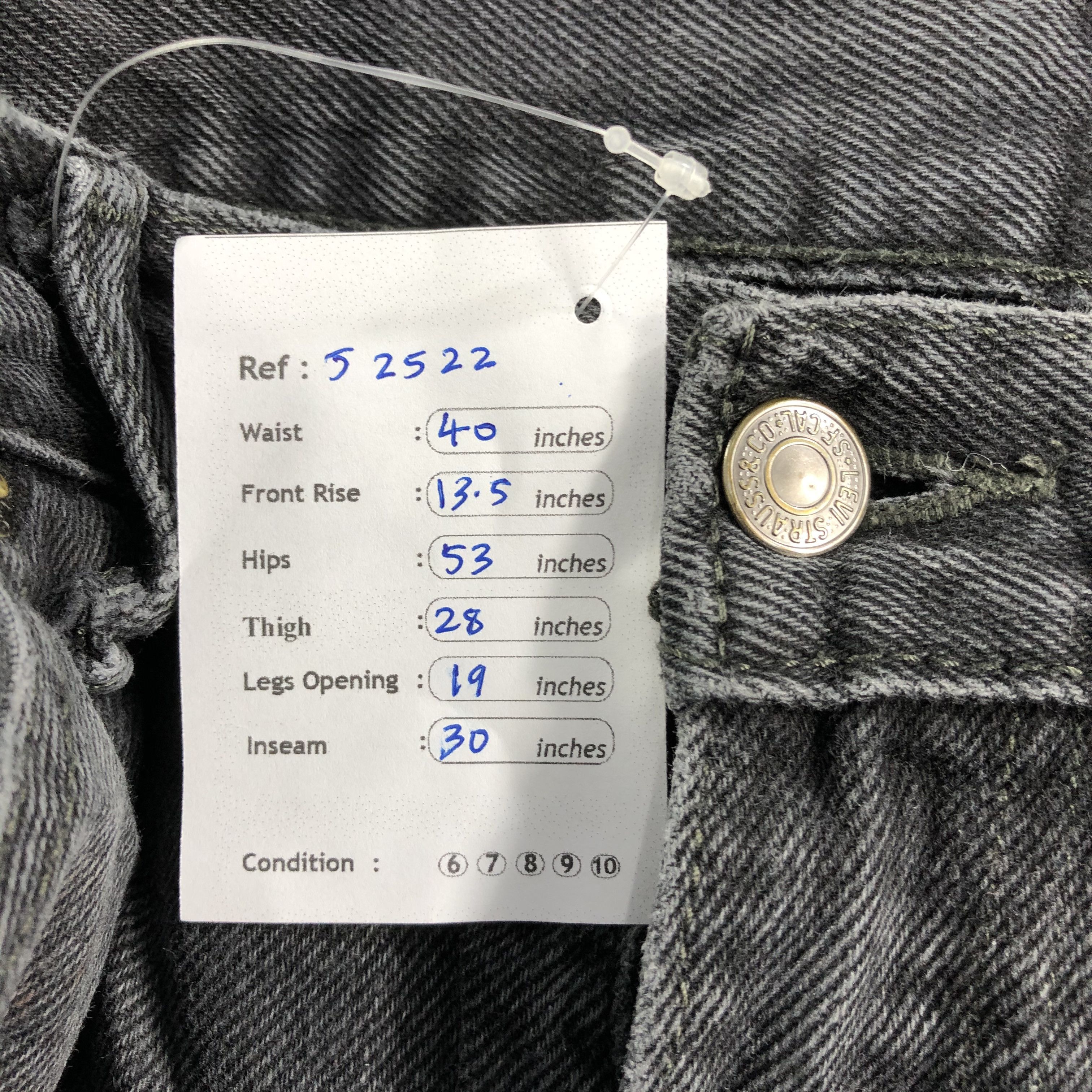 Levi's Vintage Faded Black Levis 505 Jeans-J2522 Size US 40 / EU 56 - 14 Thumbnail