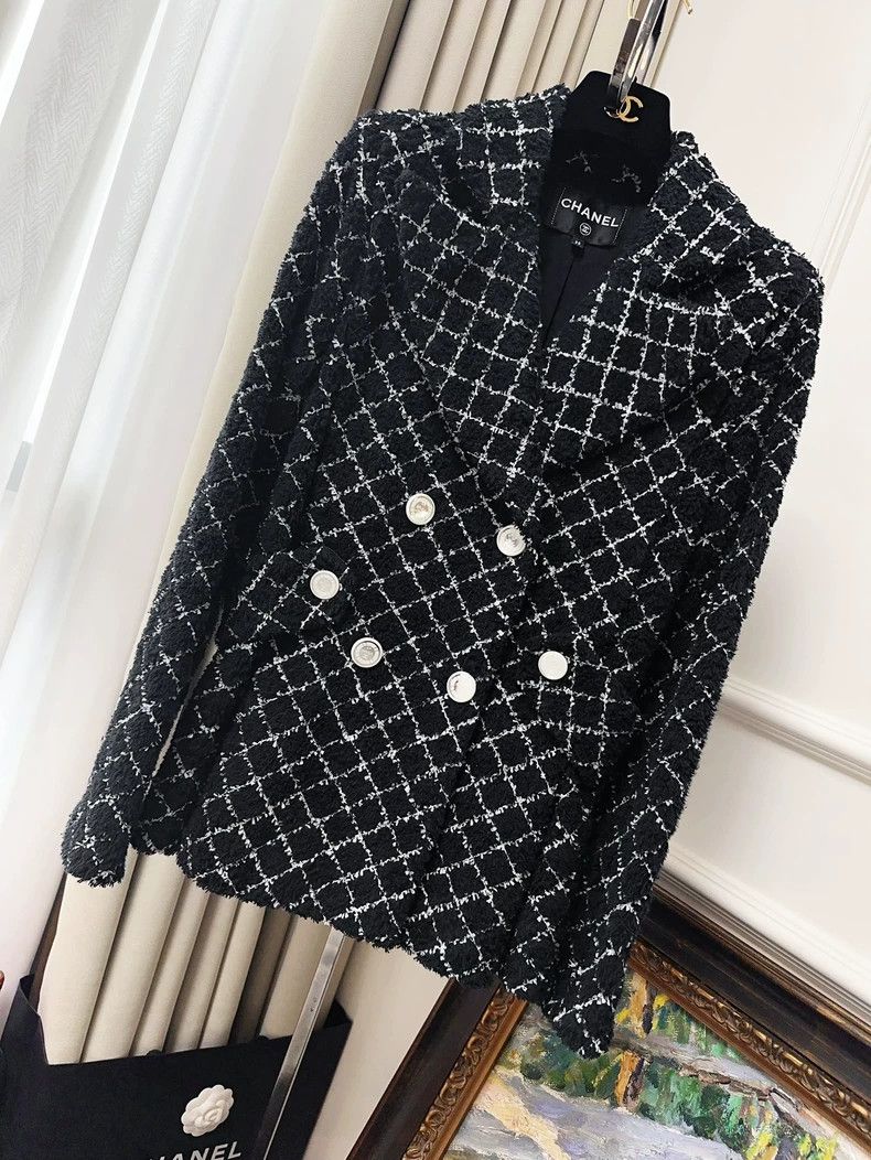 Chanel Chanel Cruise series black diamond check double-breasted t Size XS / US 0-2 / IT 36-38 - 1 Thumbnail