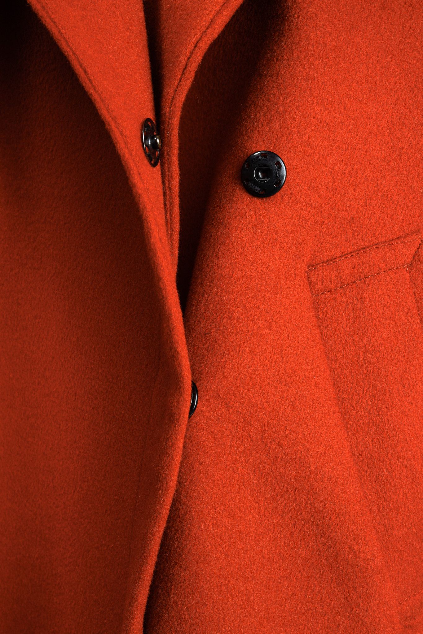 Other Tavan & Mitto Red Wool Shawl Collar Kimono-Sleeve Midi Coat Size S / US 4 / IT 40 - 7 Thumbnail