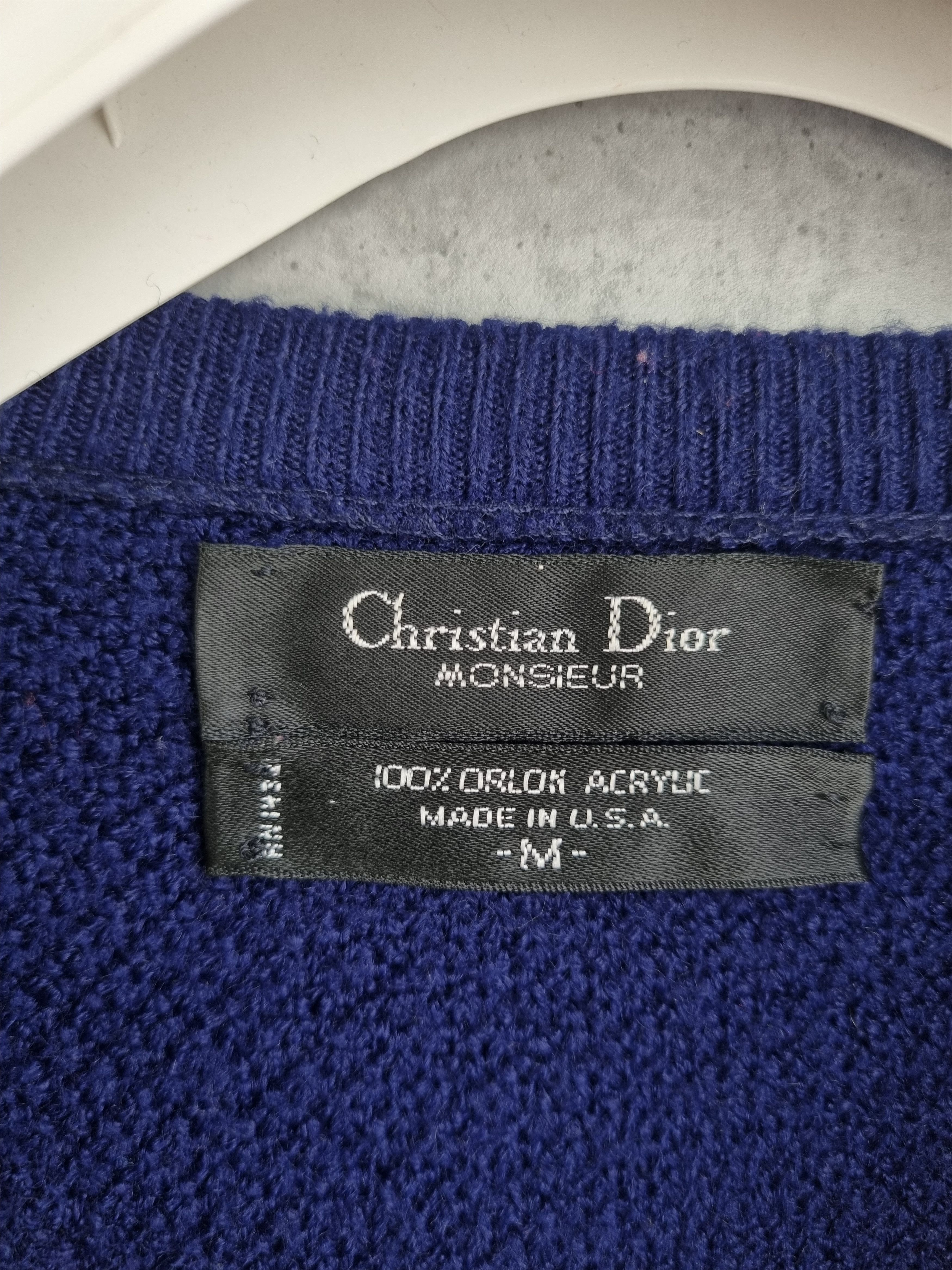 Christian Dior Monsieur × Vintage 90s Christian Dior Monsieur Vintage V Neck Knitwear Sweater Size US M / EU 48-50 / 2 - 4 Thumbnail