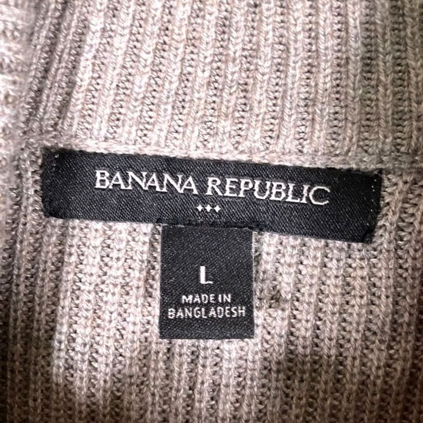 Banana Republic Banana Republic Mens Sweater Cardigan Brown Mock Neck Button Down Large Knit Size US L / EU 52-54 / 3 - 6 Thumbnail