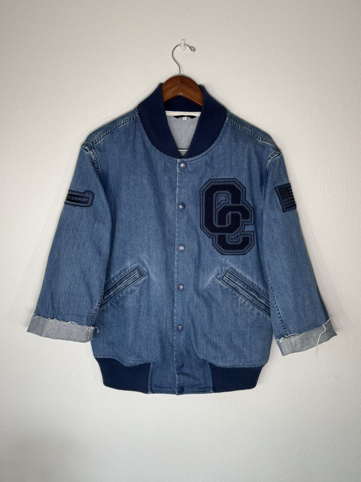 Opening Ceremony Opening Ceremony Blue Jacket Jeans Bomber Big Logo Size US L / EU 52-54 / 3 - 1 Thumbnail