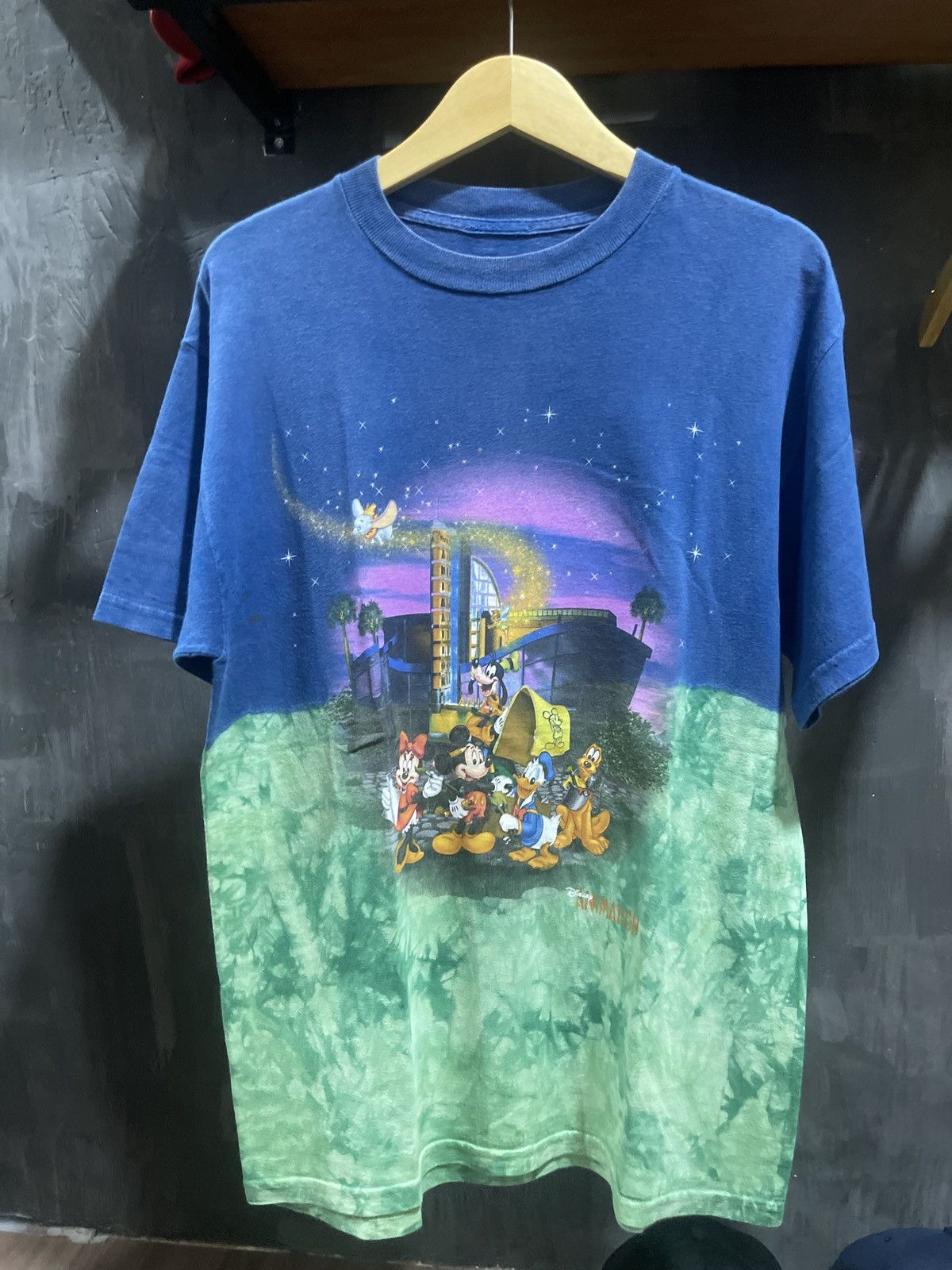 image of Vintage Disney T Shirt in Blue, Men's (Size XL)