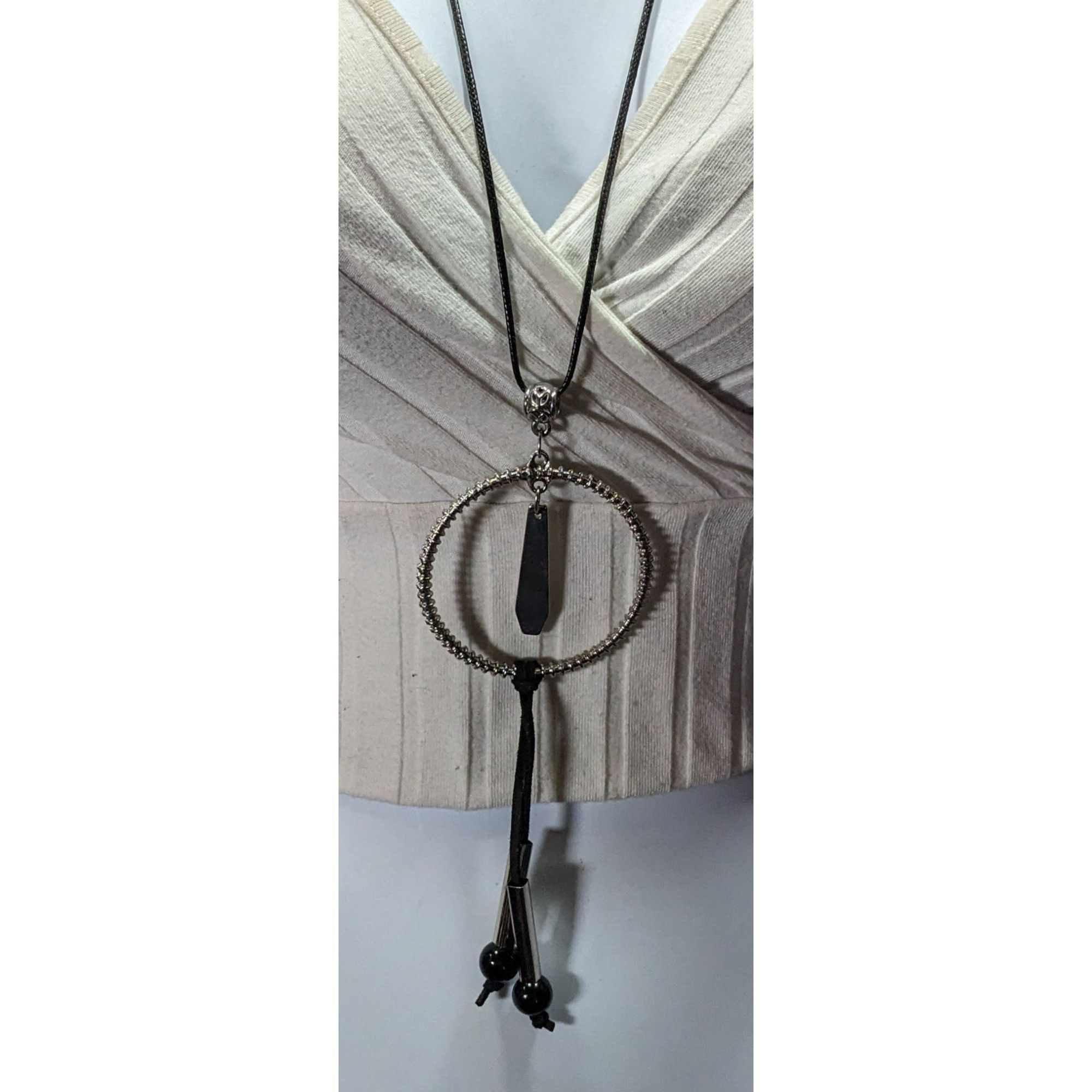 Other Brutalist Abstract Dangling Hoop Tassel Necklace Size ONE SIZE - 5 Thumbnail