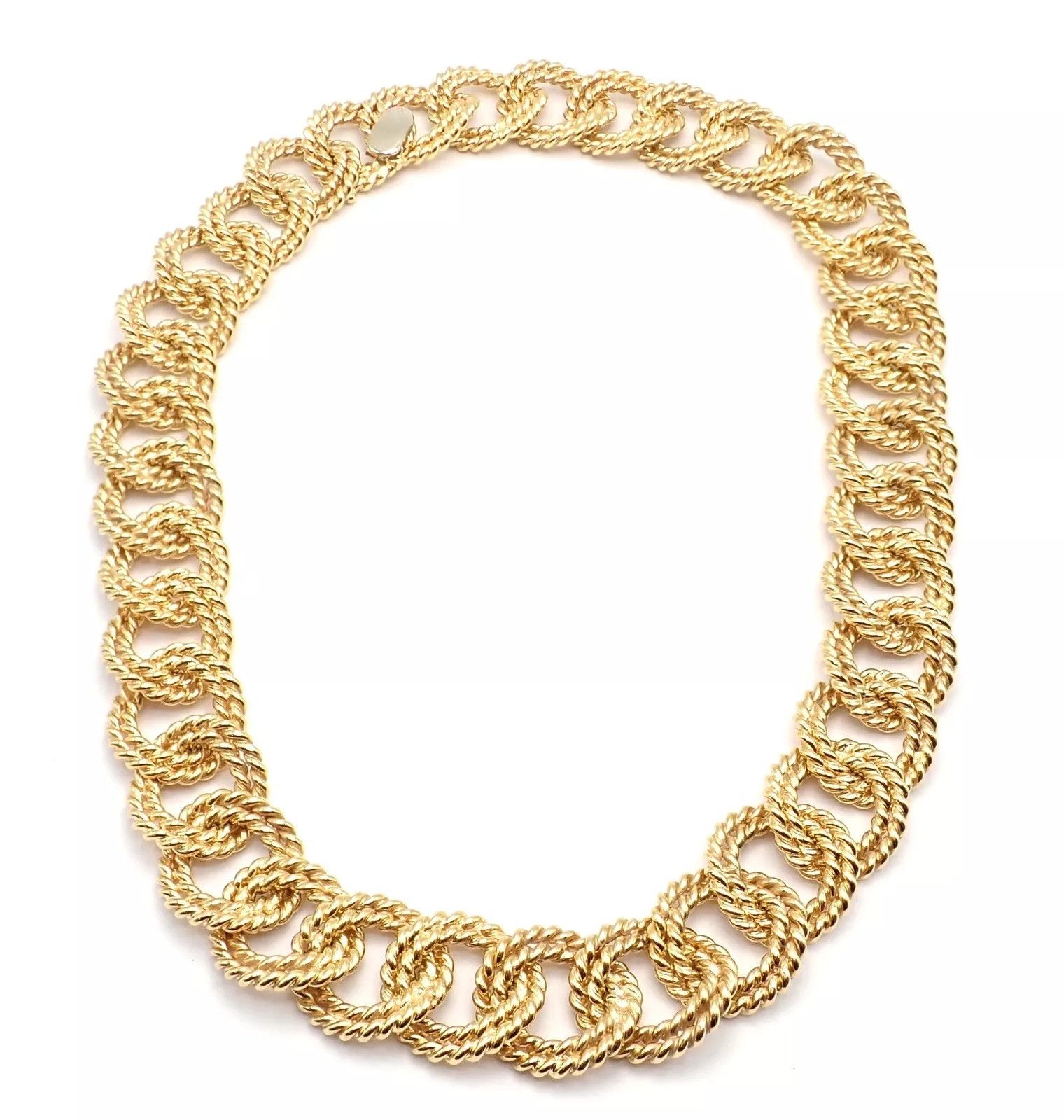 Vintage Verdura 18k Yellow Gold Rope Link Choker Necklace Size ONE SIZE - 11 Thumbnail