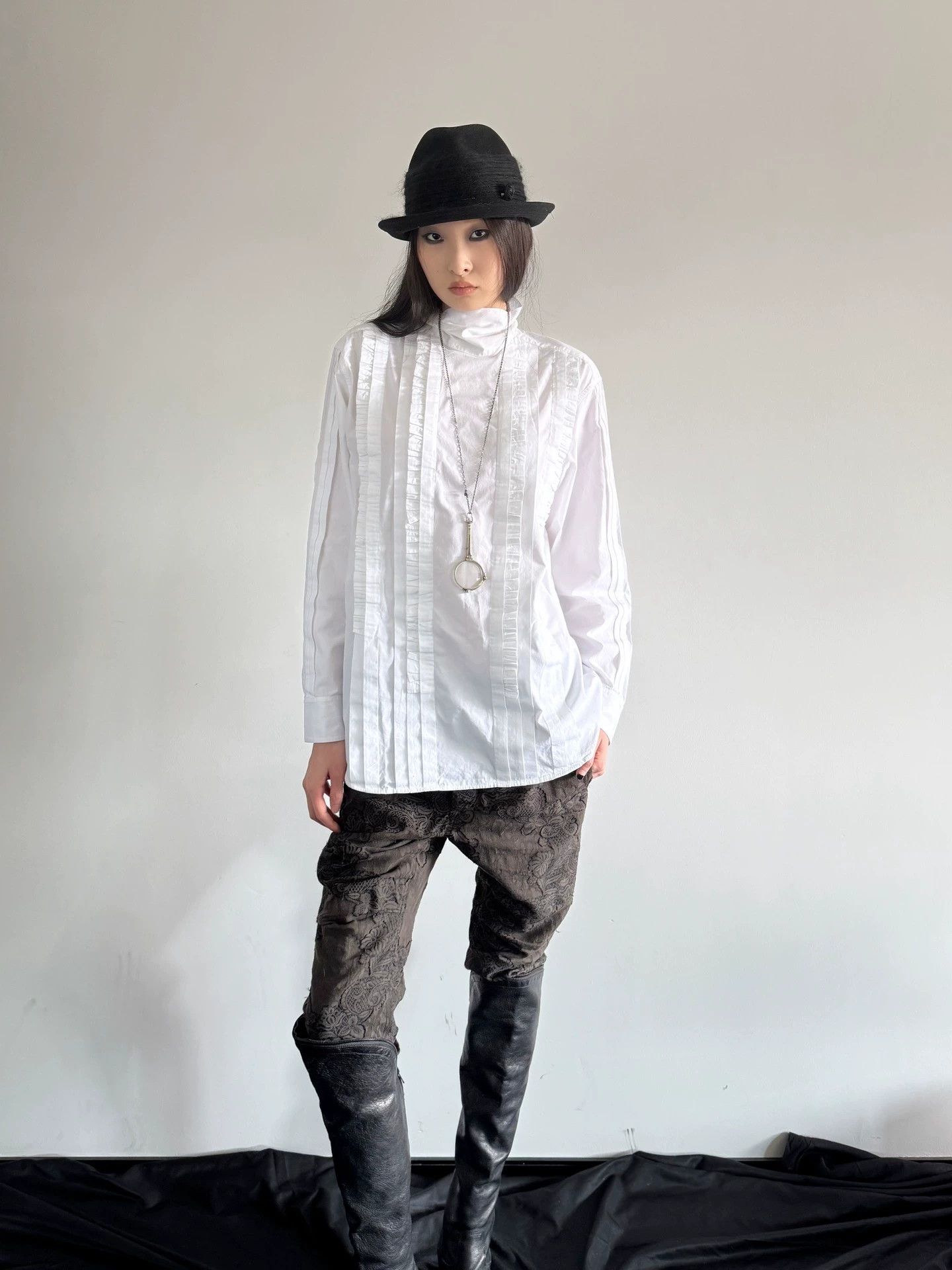 Dries Van Noten Dries Van Noten Vintage White Turtleneck Shirt Size S Size S / US 4 / IT 40 - 1 Thumbnail
