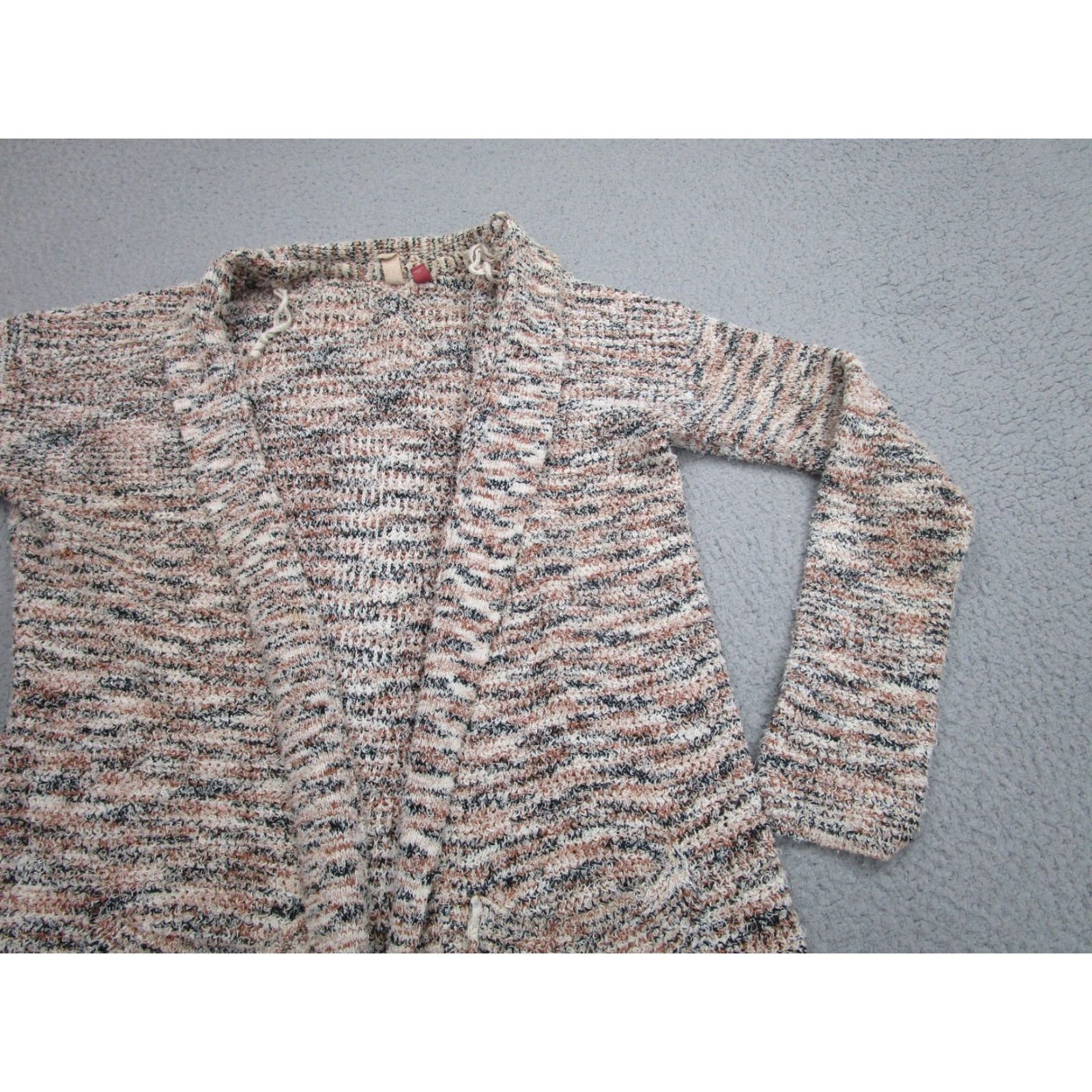 Vintage Pilcro Cardigan Womens Small Beige Marled Knit Open Front Pockets Size S / US 4 / IT 40 - 2 Thumbnail