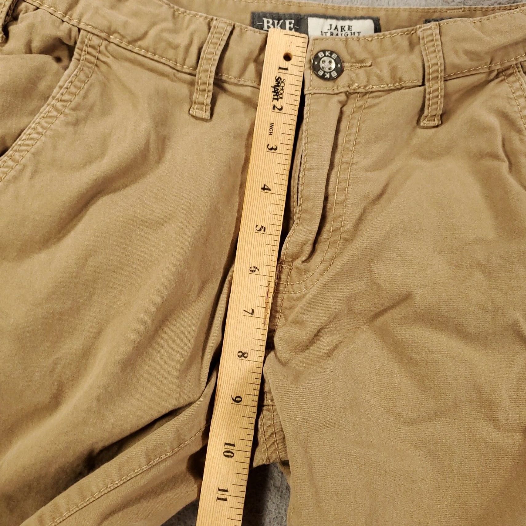Vintage BKE Pants Mens 28S Jake Straight Tan Chino Stretch Flex 28S 28x29 Pants Casual 5-Pocket Buckle Bke Classic Size US 28 / EU 44 - 4 Thumbnail