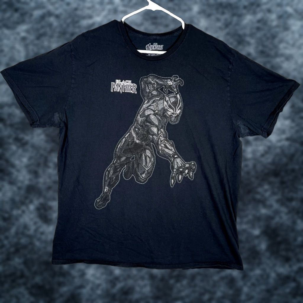 Vintage Marvel Shirt Black Panther Adult 2XL 2XL Black Mens Shirt Marvel Size US XXL / EU 58 / 5 - 1 Thumbnail