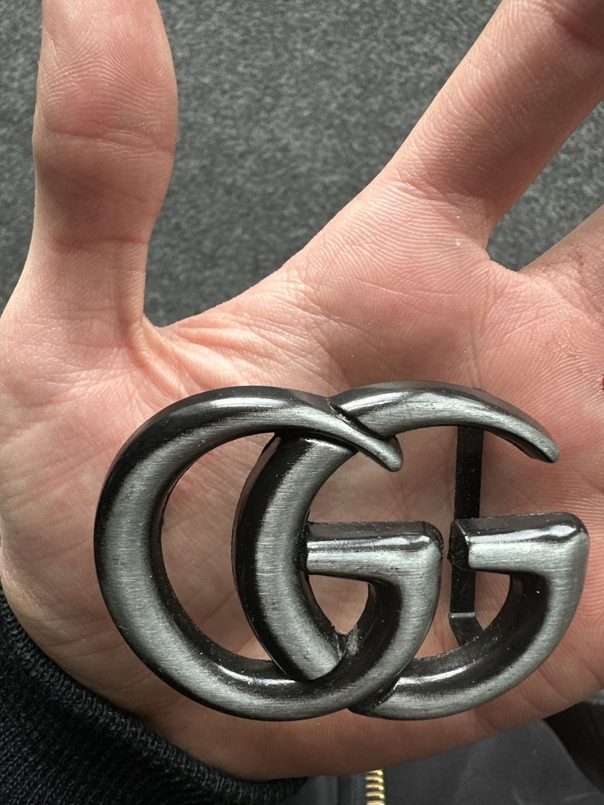 Other RARE🚨 BIG GG DOUBLE G MEN BUCKLE SILVER LOGO ONLY BUCKLE Size ONE SIZE - 4 Thumbnail