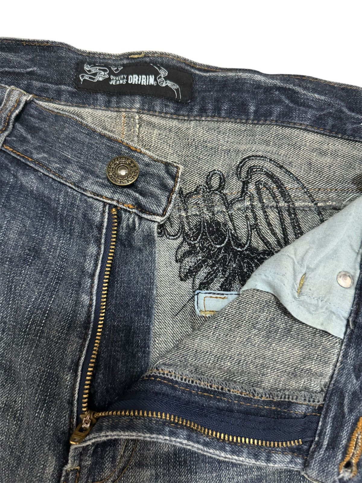 Hysteric Glamour × Japanese Brand × Vintage Vintage Oririn Japan Wings Jeans Size US 37 - 8 Thumbnail