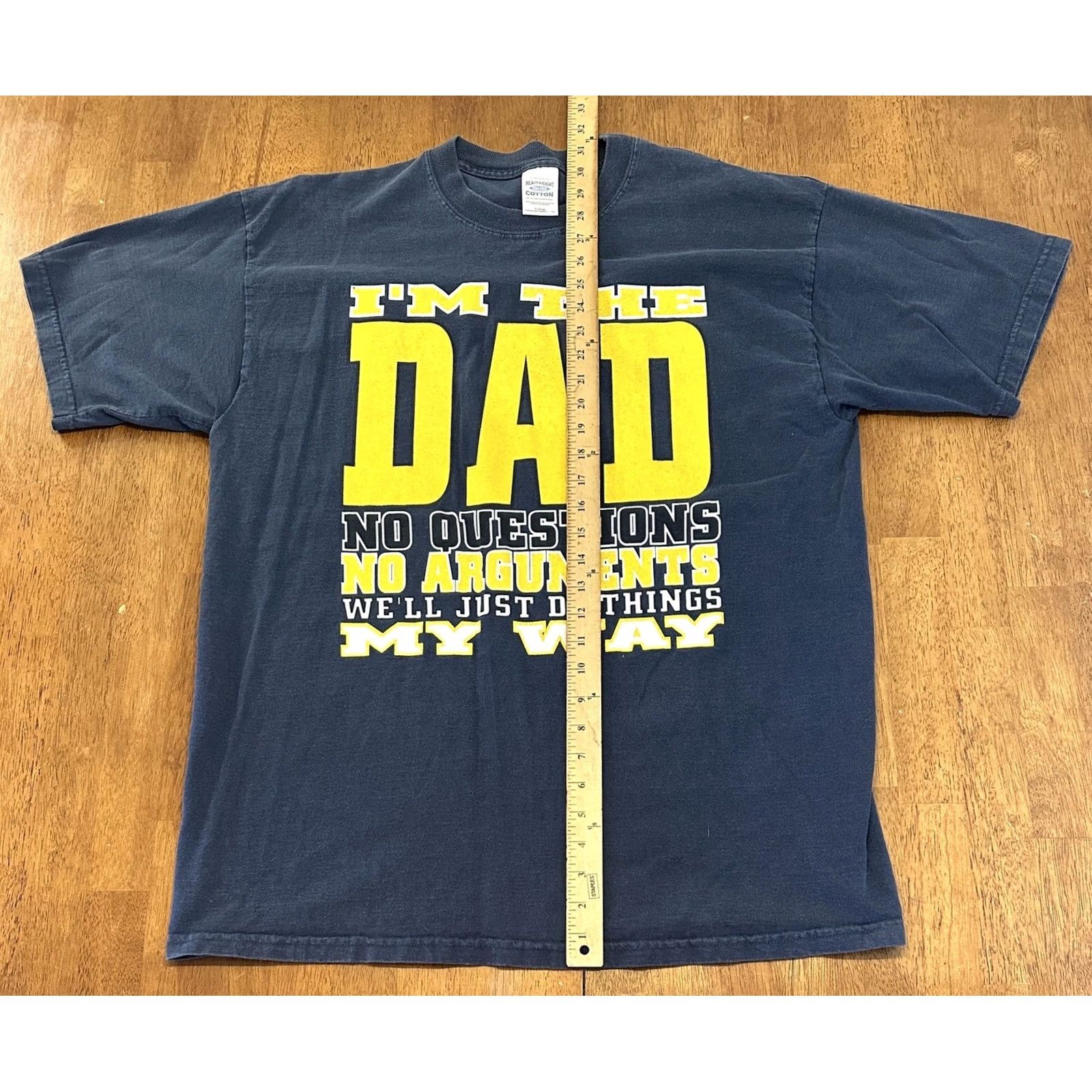 Tultex VINTAGE 90s Tultex Dad T Shirt XL Do Things My Way Navy Blue Mens Size US XL / EU 56 / 4 - 6 Thumbnail