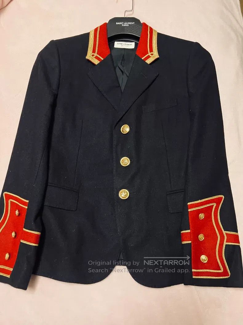 Saint Laurent Paris Saint Laurent Paris Red Gold Button Court Suit i Size XS / US 0-2 / IT 36-38 - 1 Thumbnail