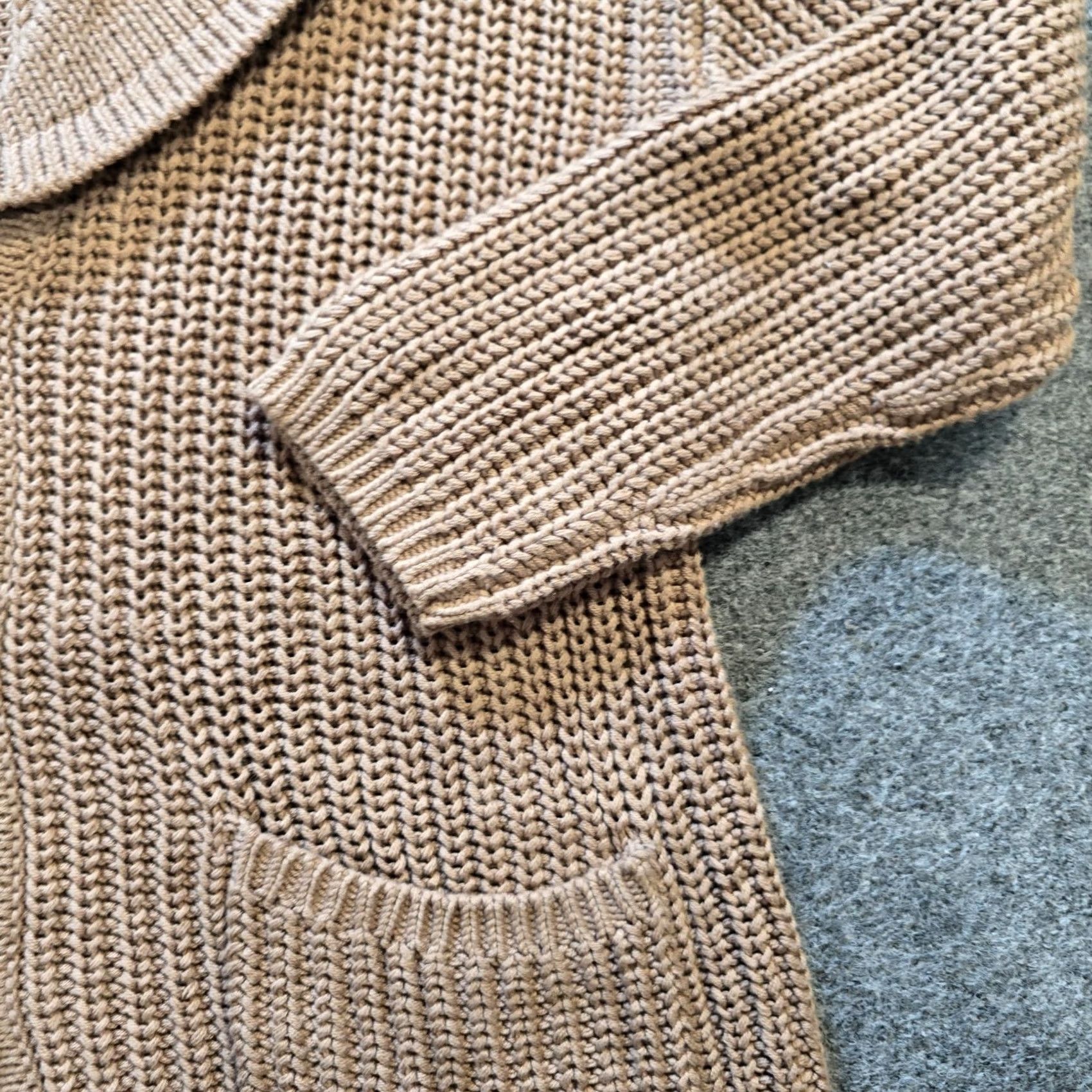 Vintage Haven Sweater Cardigan Women Large Brown Chunky Knit Pockets Capsule Casual Knitwear Winter Fall Spring Size L / US 10 / IT 46 - 4 Thumbnail