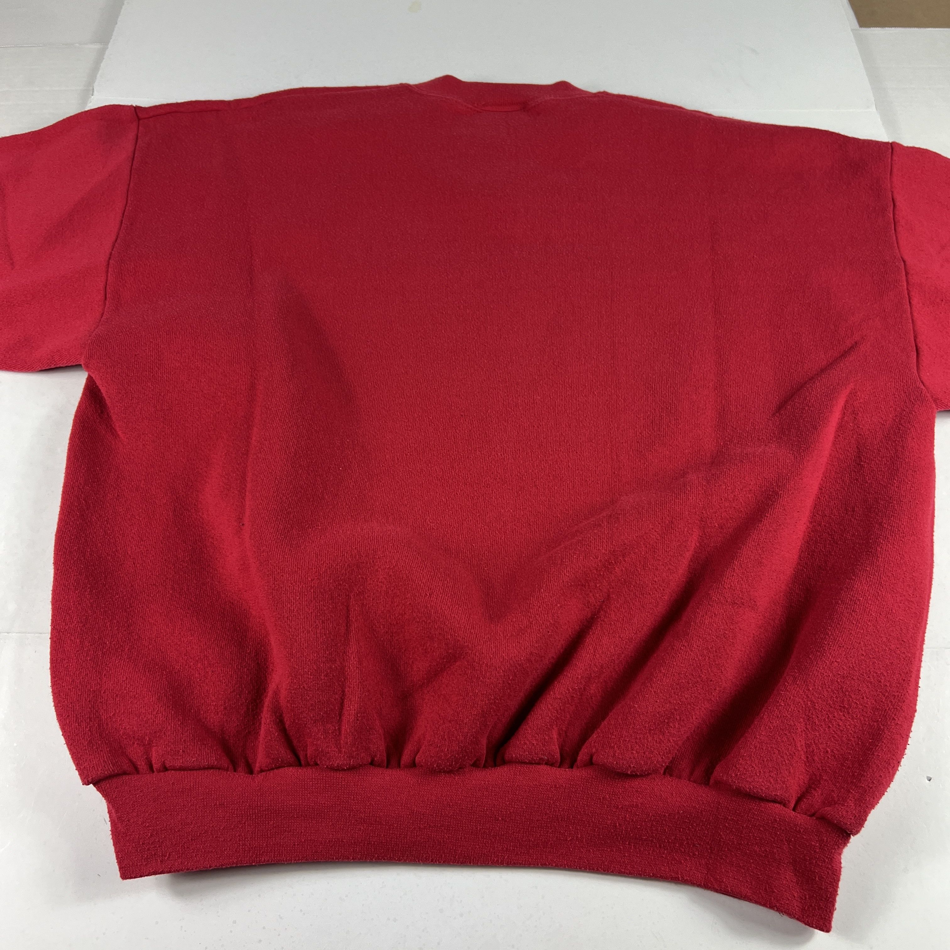 Logo Athletic × NCAA × Vintage VTG 90s Indiana Hoosiers Sweatshirt Red Faded Crewneck Size US XL / EU 56 / 4 - 10 Thumbnail