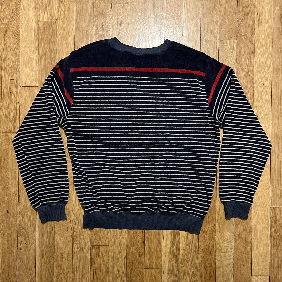 Sears Vintage 70s Sears Sportswear Stripped Sweater Medium Blue Size US M / EU 48-50 / 2 - 3 Thumbnail