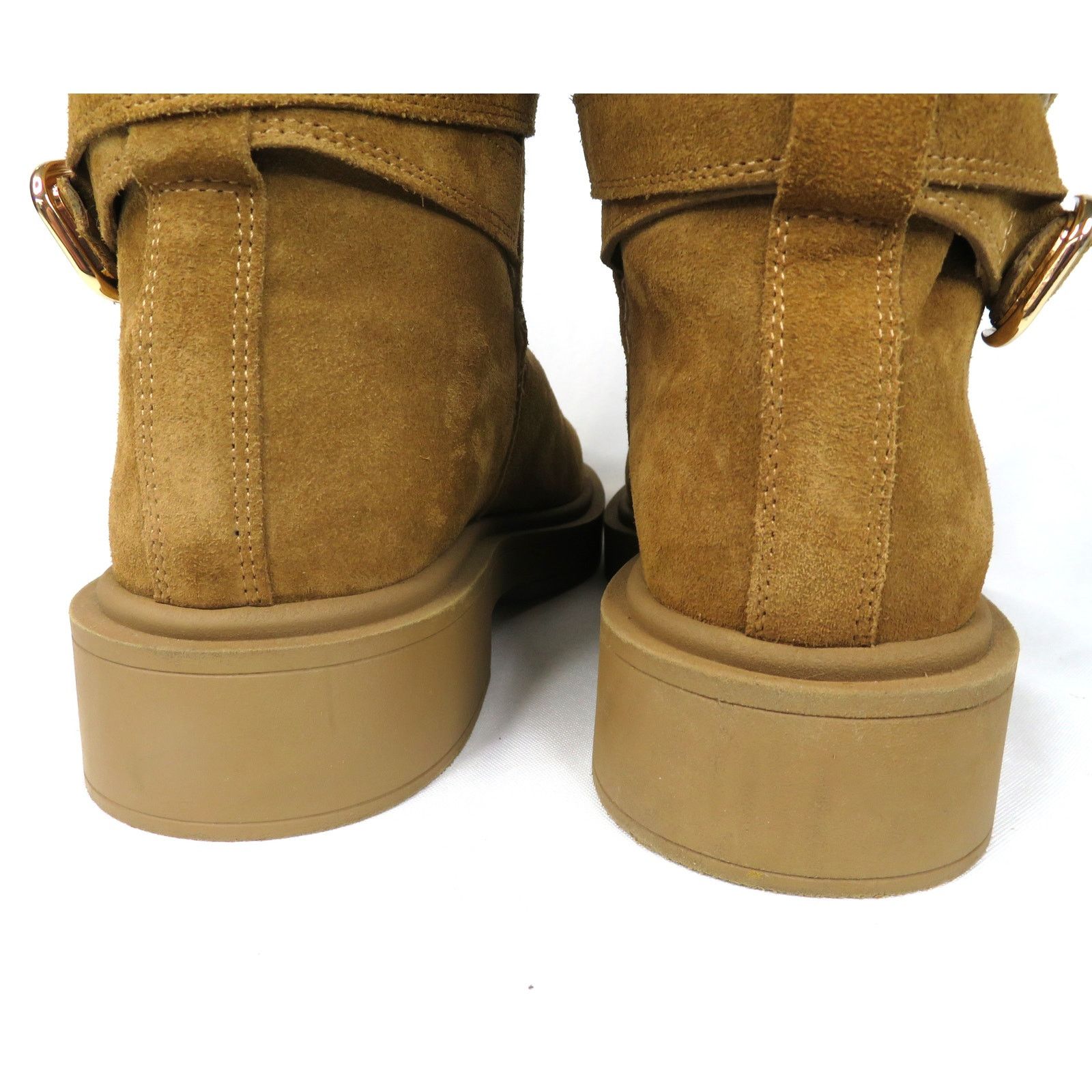 Zara ZARAan Genuine Suede Harness Ankle Boots Faux Fur Lining Size US 9 / IT 39 - 10 Thumbnail