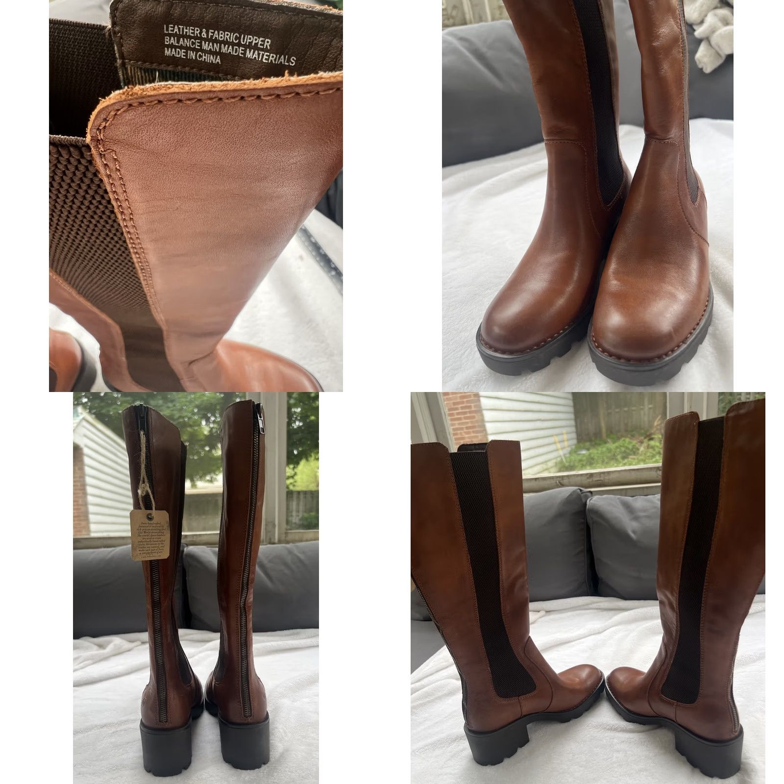Vintage Børn GALDOT Boot Chelsea Brown Cuero Women 7 Boots" Size US 7 / IT 37 - 9 Thumbnail