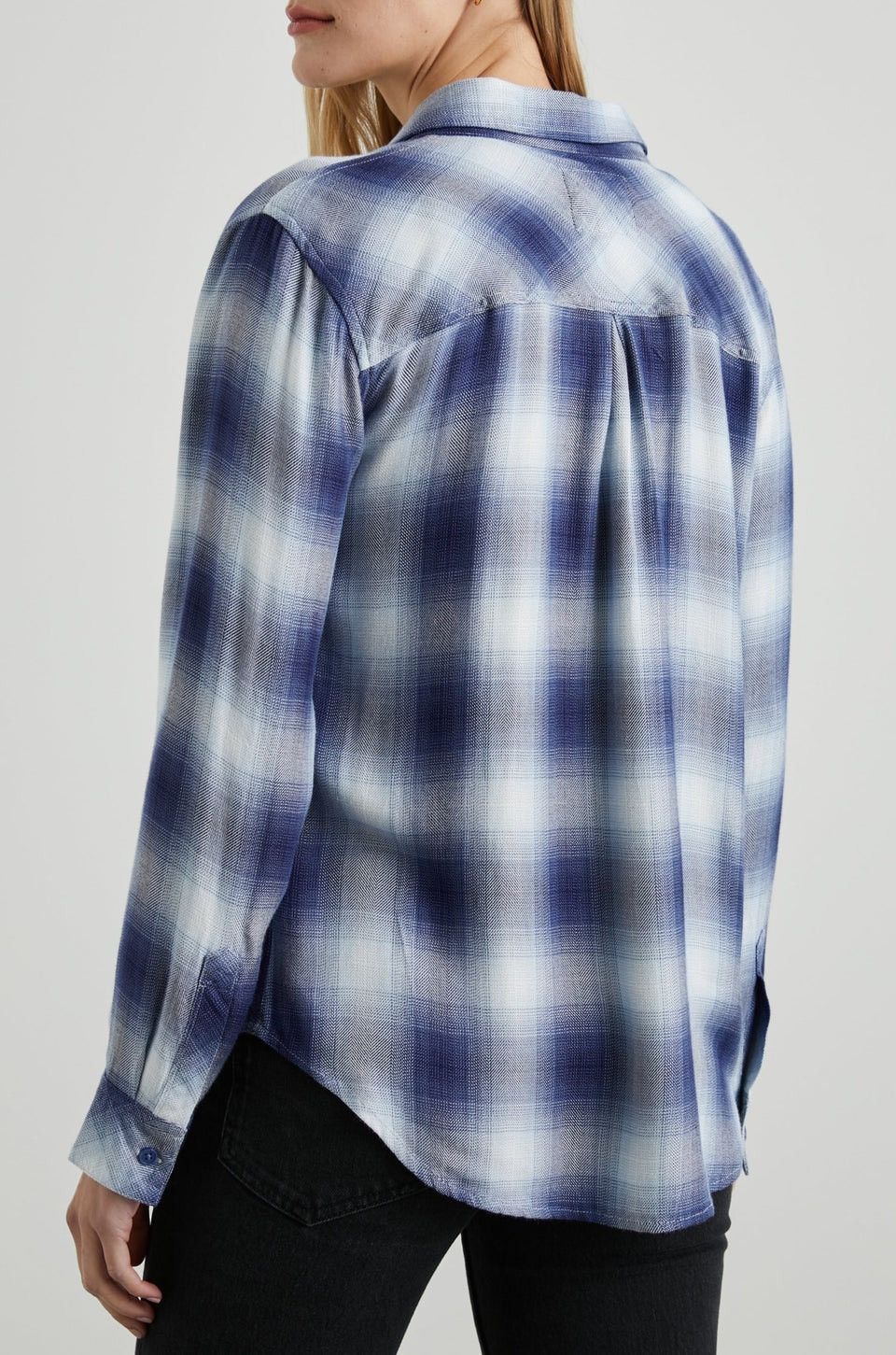 Rails NWT Hunter Pacific Ivory Blue Plaid Button Down Shirt Size S / US 4 / IT 40 - 4 Thumbnail