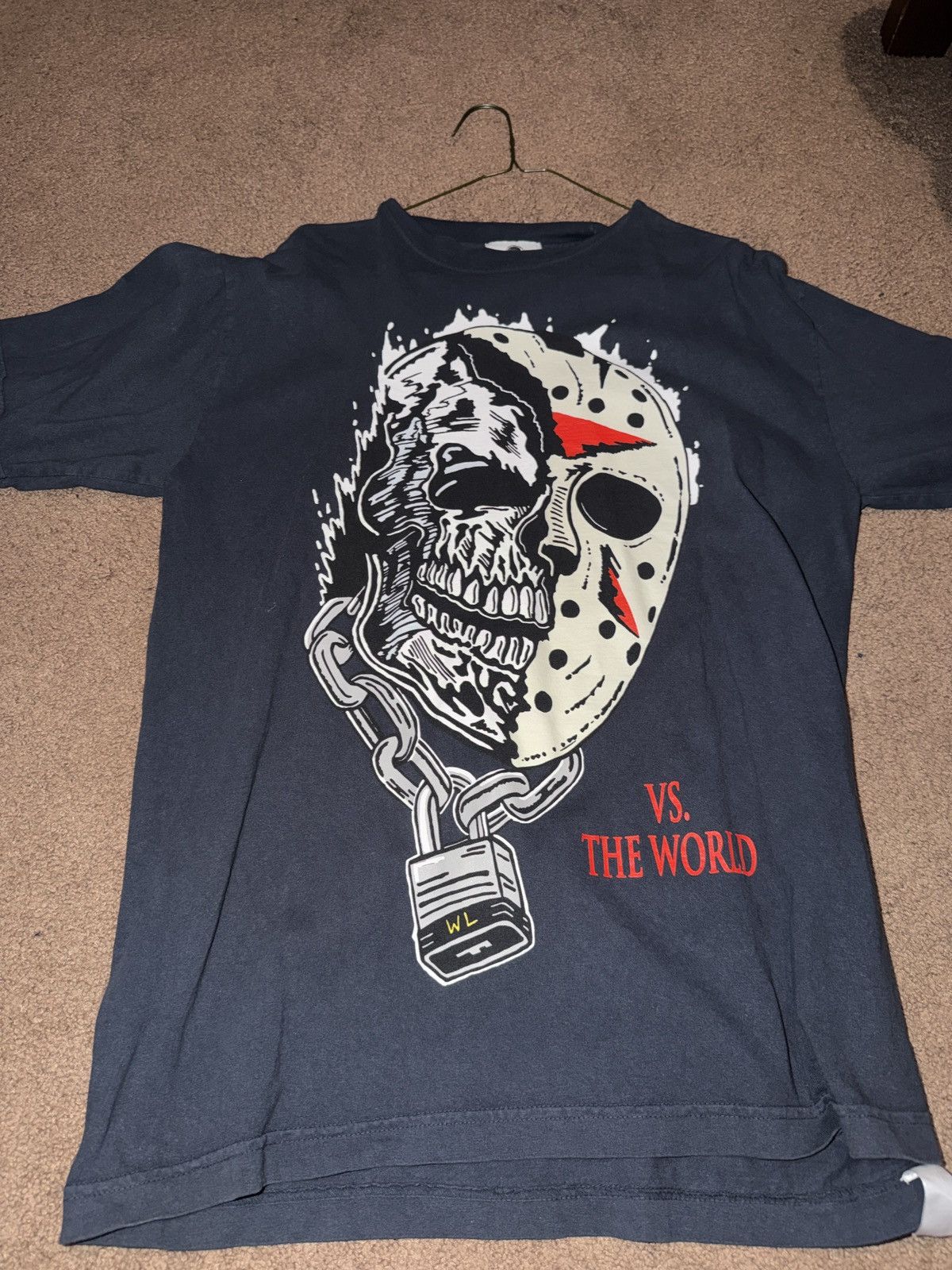 Dark BLUE Warren Lotas Jason shirt , Size Medium