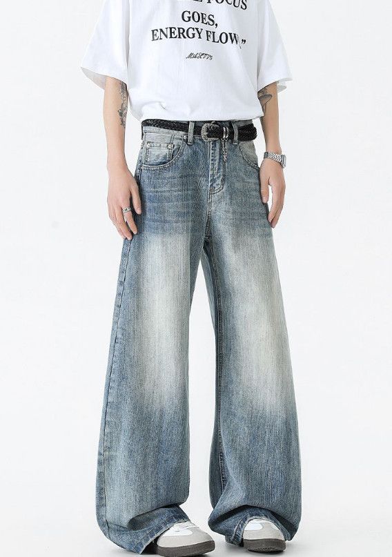 Vintage American-style men's loose straight-leg baggy jeans Size US 32 / EU 48 - 1 Thumbnail