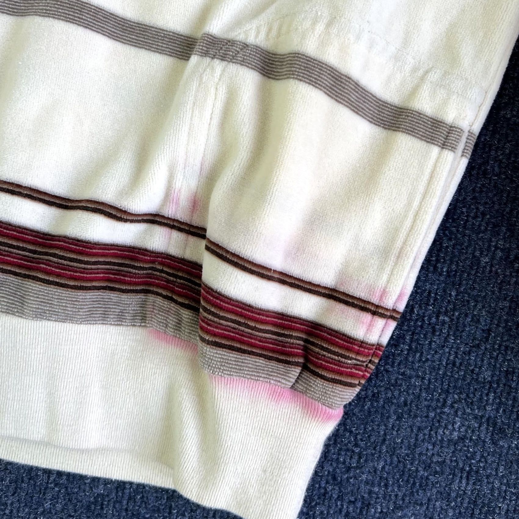 Vintage Vintage Chemise by Kennington Sweater Mens Small Cream Stripe V Neck Retro 70s Size US S / EU 44-46 / 1 - 2 Thumbnail