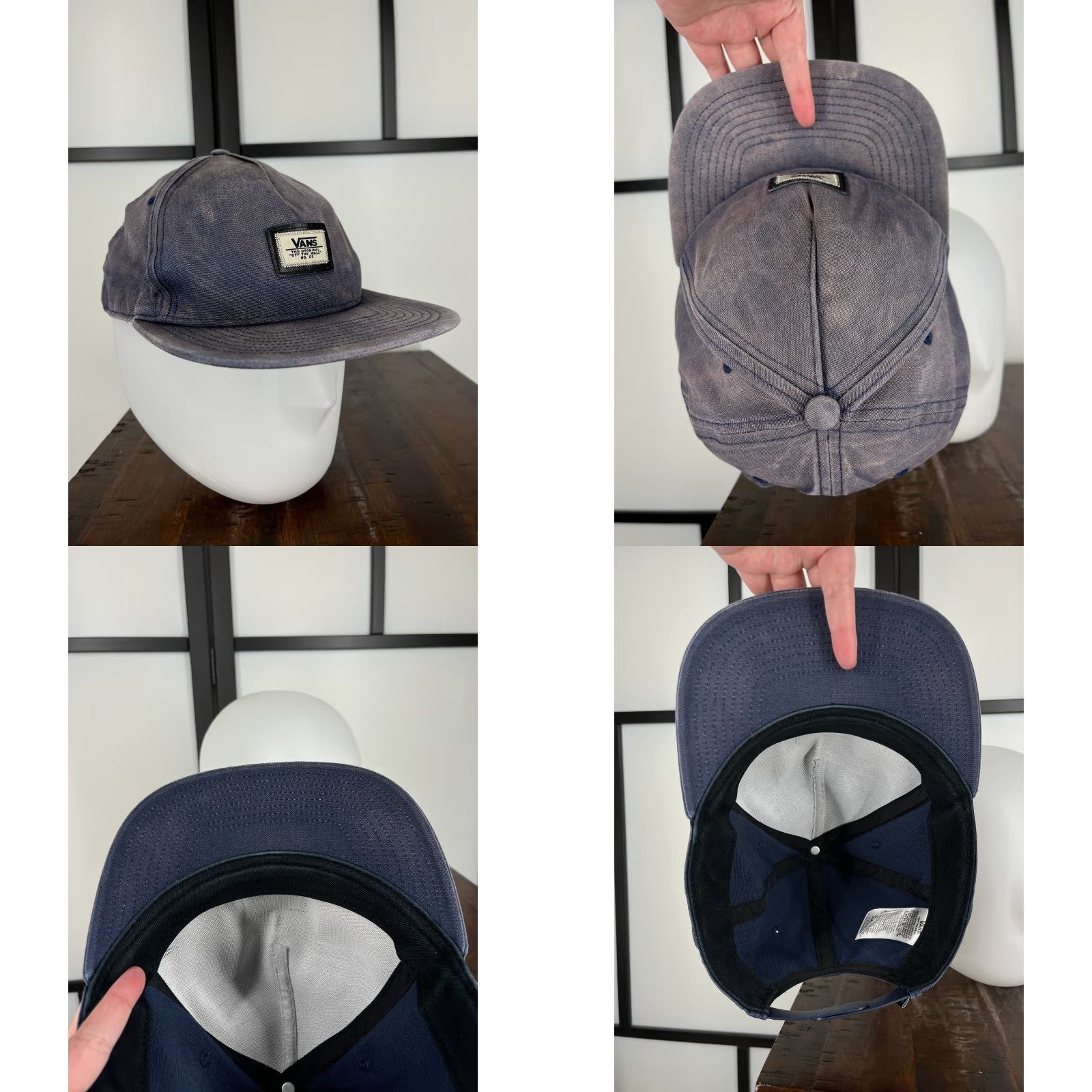 Vans VANS Hat Cap Snap Back Adult One Size Blue The Original NO. 66 Off The Wall Cap Hat Snapback Mens Blue 90s Logo Beach Gift Size ONE SIZE - 8 Thumbnail