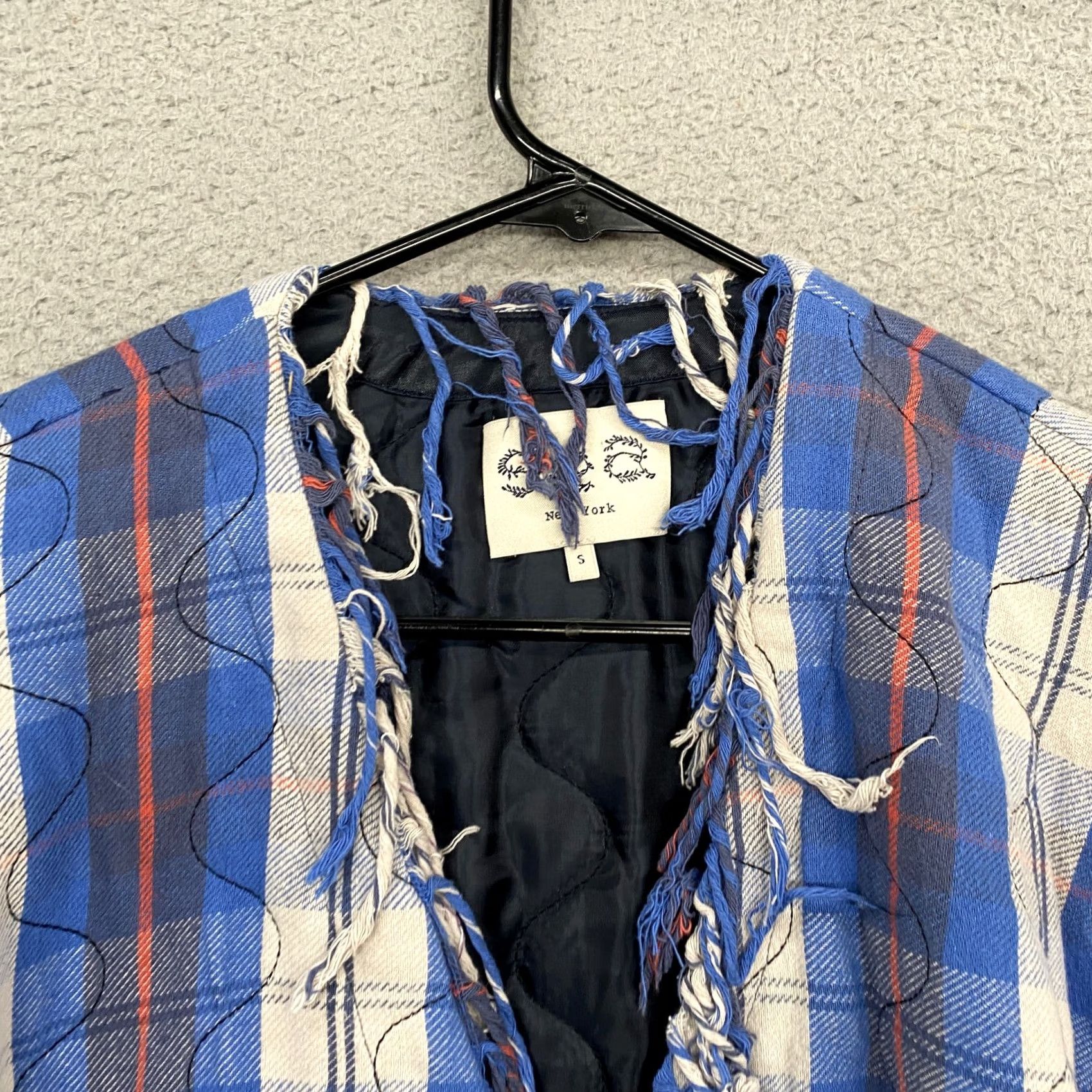 Sea New York Sea NY Quilted Jacket Womens Small Boho Fringe Kimono Belted Plaid Size S / US 4 / IT 40 - 5 Thumbnail