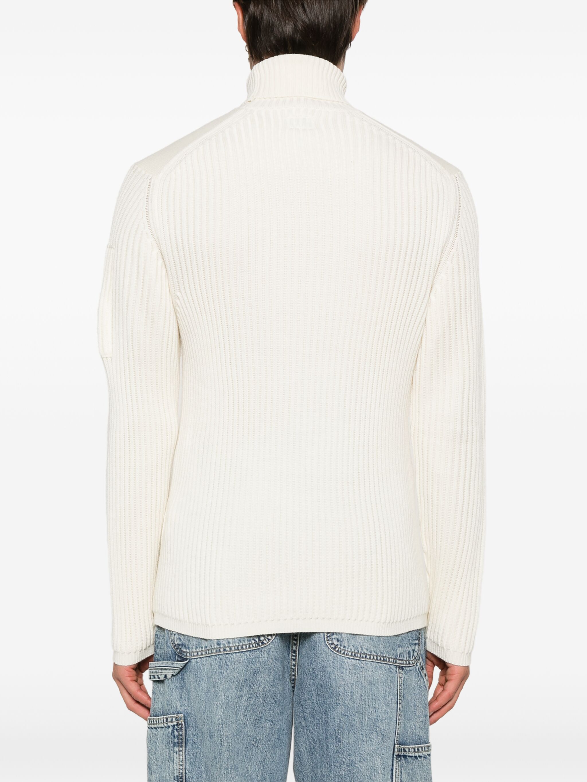 C.P. Company o1y1224 Turtleneck Sweater in Ivory Size US L / EU 52-54 / 3 - 4 Thumbnail